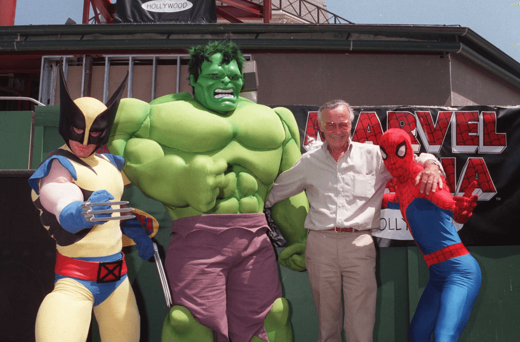 Stan Lee and the Marvel heroes