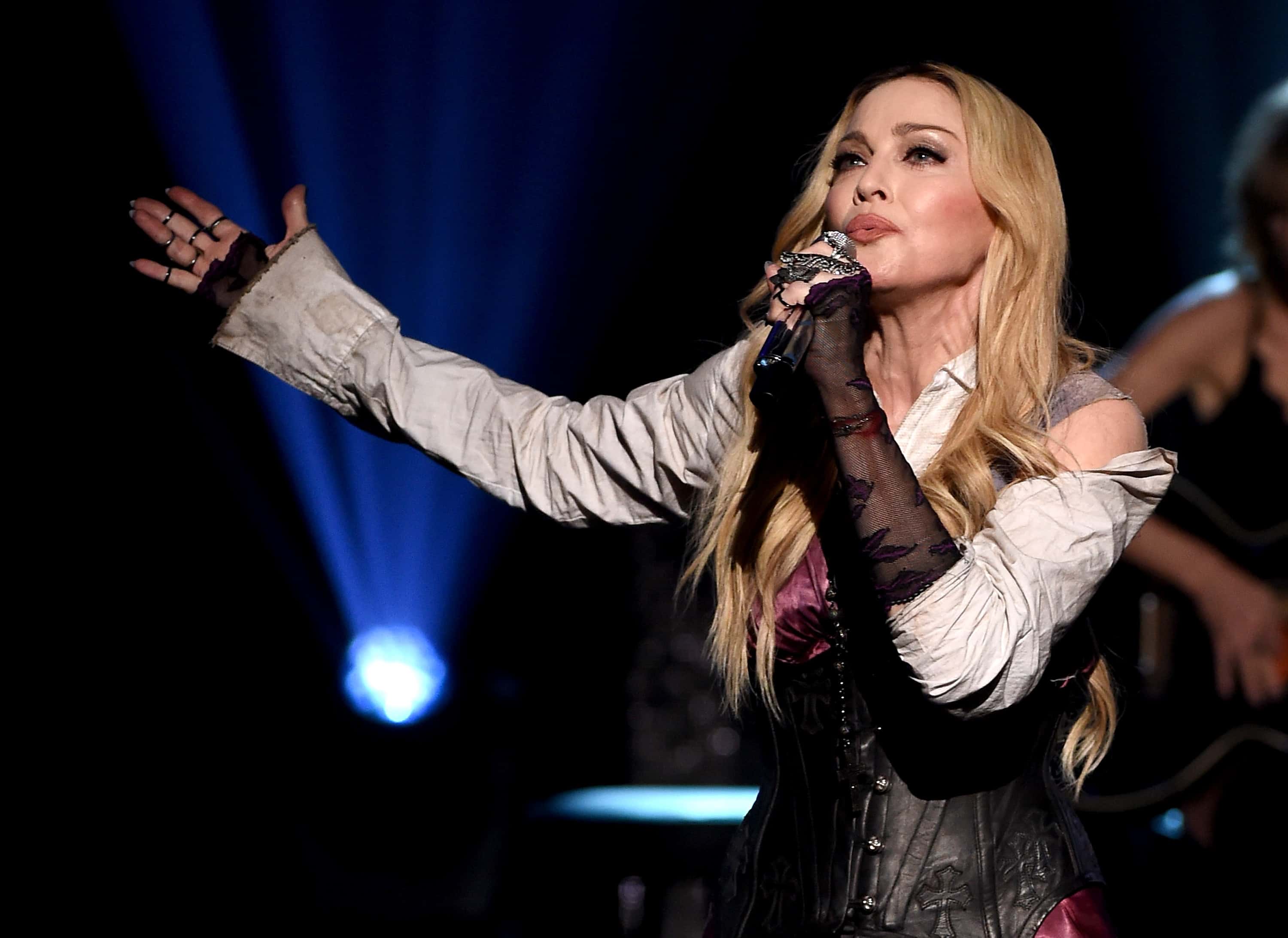 Singer Madonna performs 'Ghost Town' onstage during the 2015 iHeartRadio Music Awards