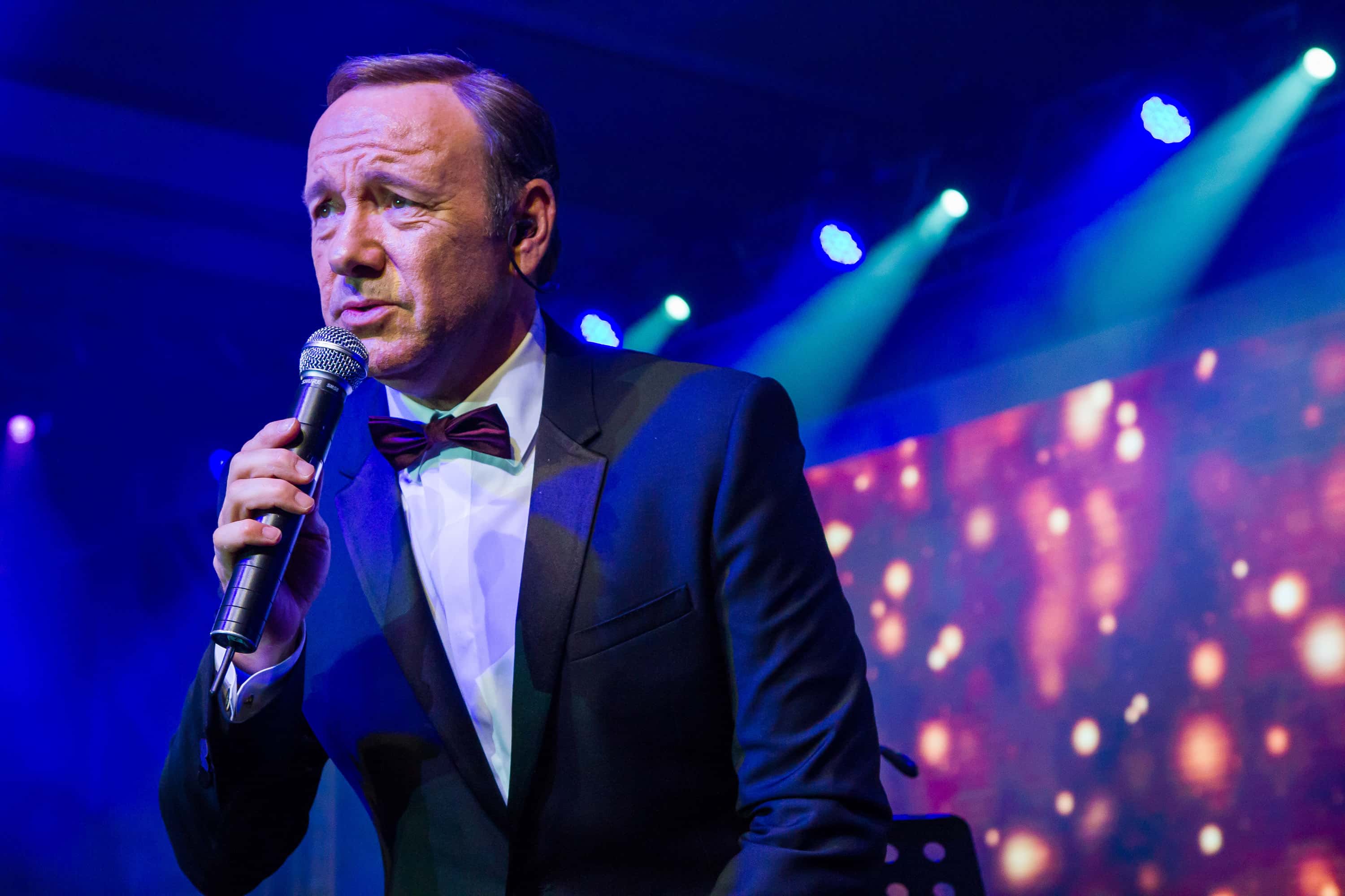 Actor Kevin Spacey performs at the Venetian Ball