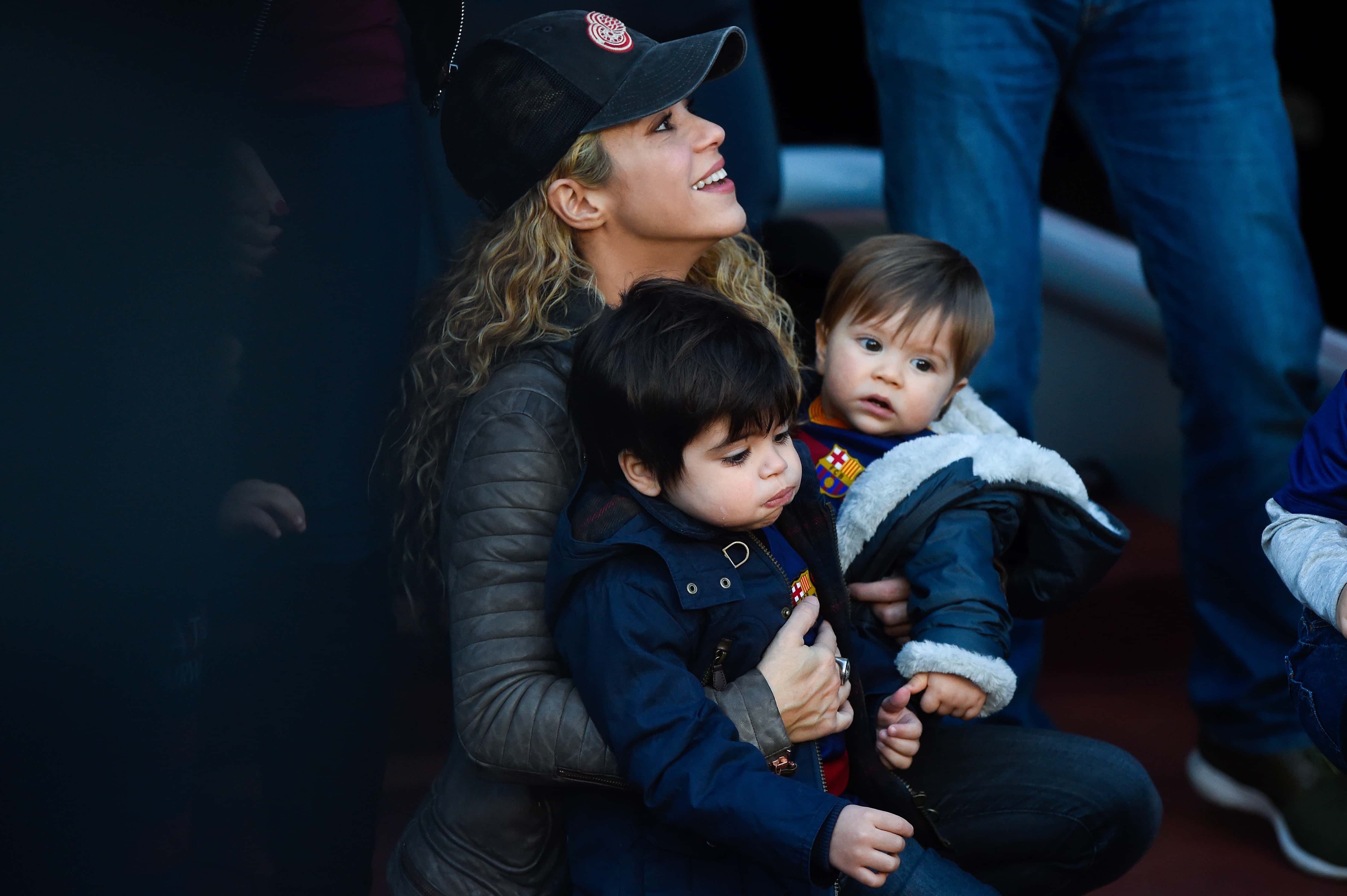 Shakira with her kids