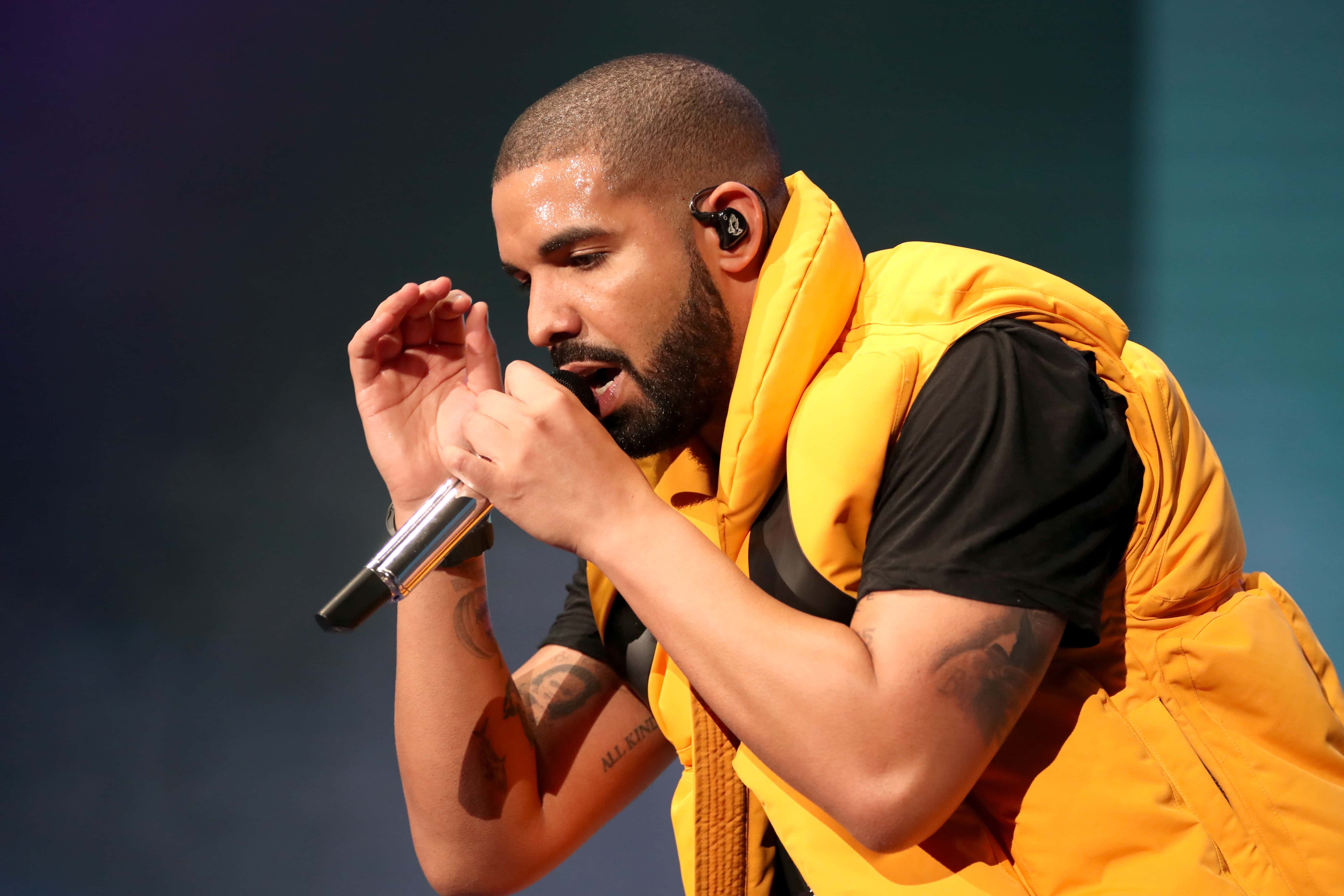 Drake performs on the Coachella