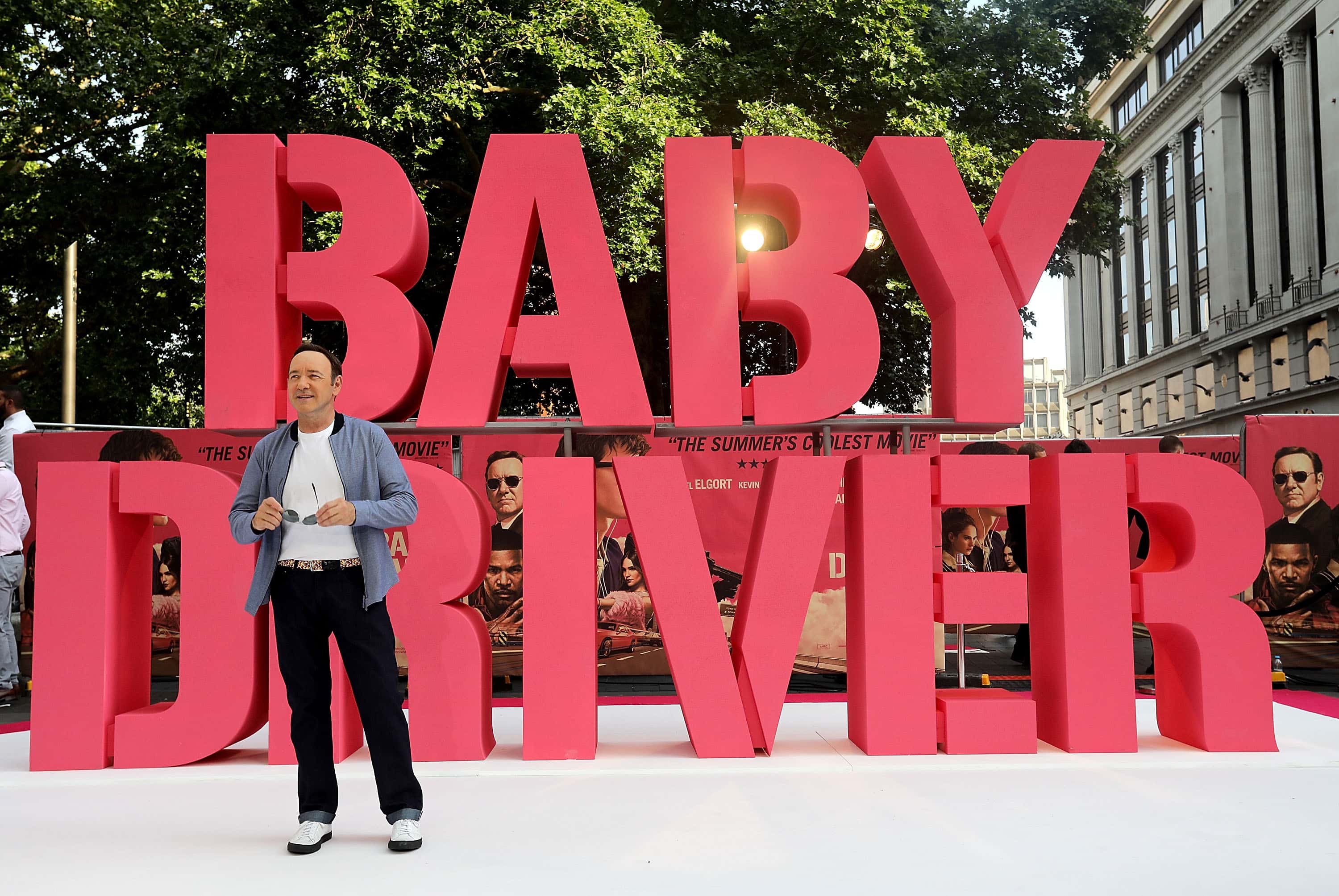 Kevin Spacey attends the European Premiere of Sony Pictures "Baby Driver"