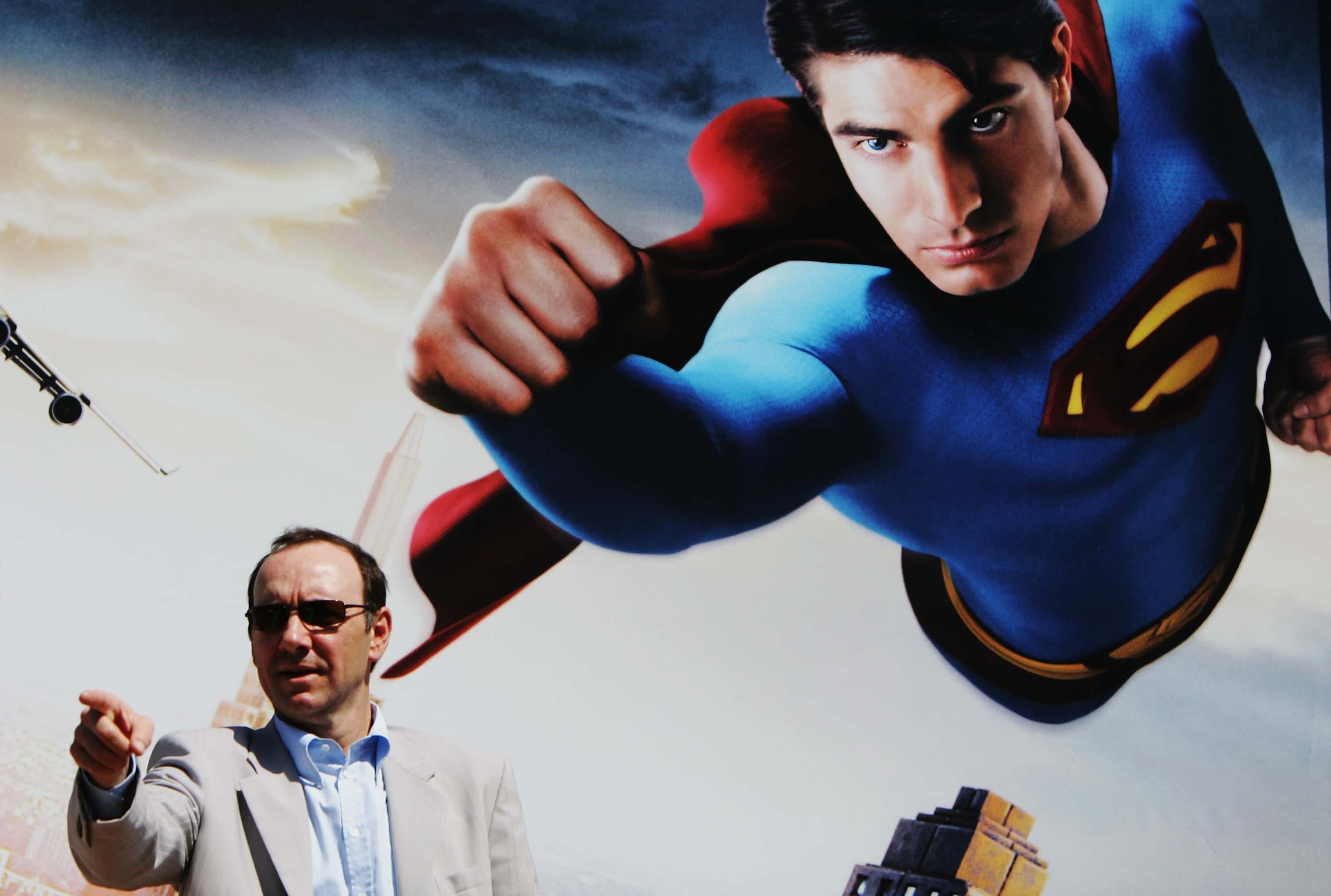 Actor Kevin Spacey attends a Red Bull Racing and Superman Returns photocall