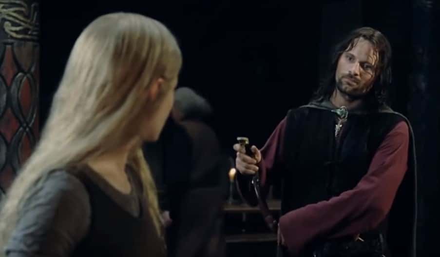 Screenshot of Eowyn Aragorn The Lord of the Rings: The Two Towers