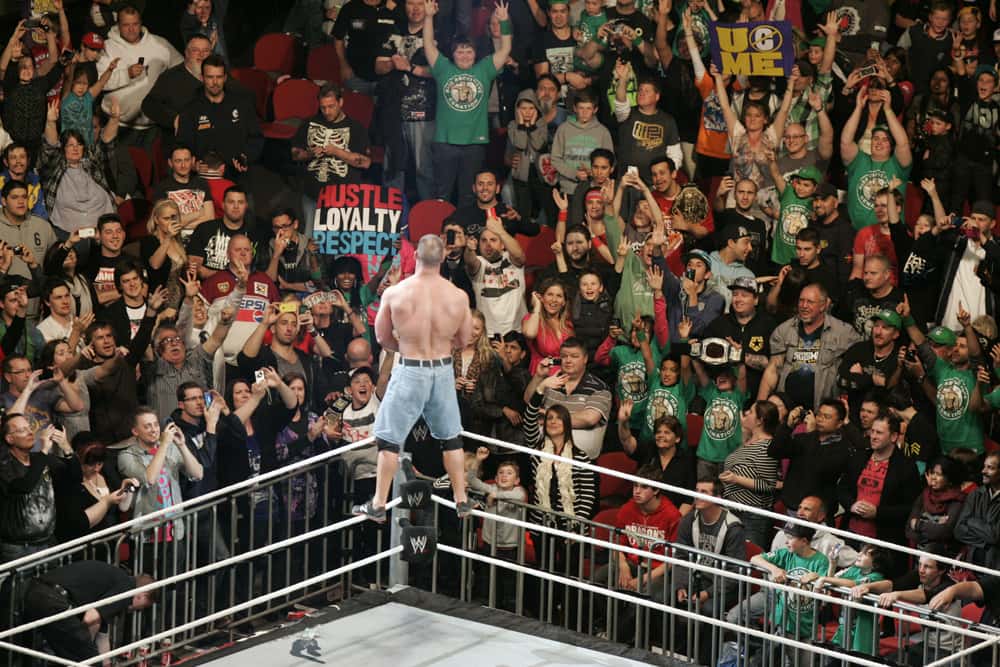 John Cena wearing shorts