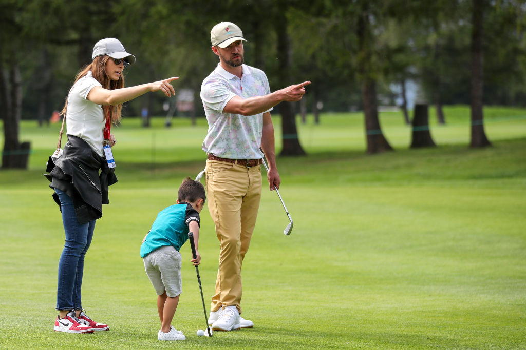Justin Timberlake and his wife Jessica Biel