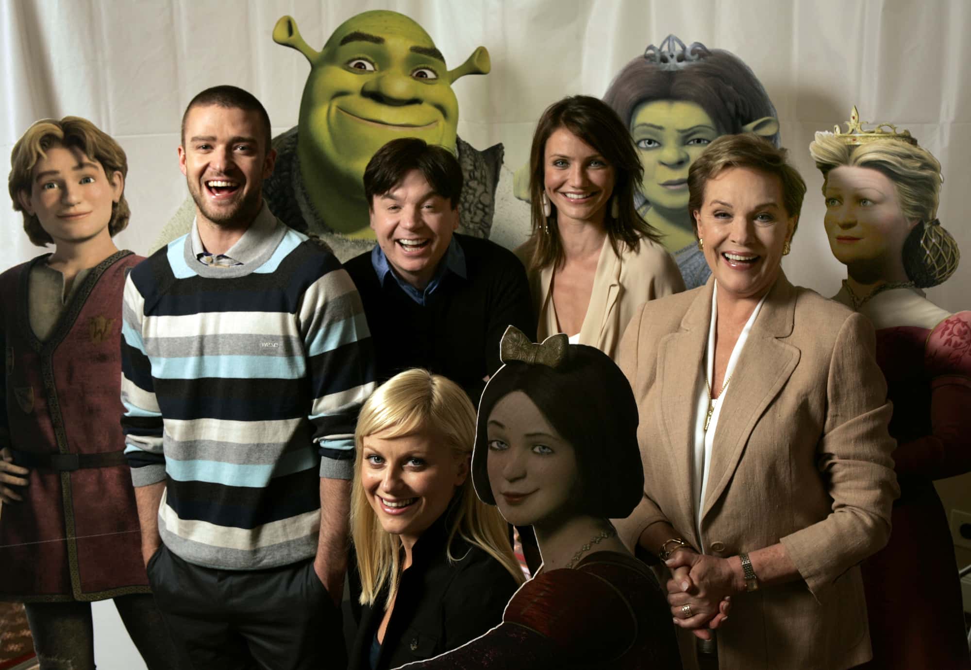 members Justin Timberlake, Mike Myers, Cameron Diaz, Julie Andrews and Amy Poehler gathered at the Four Seasons Hotel in Beverly Hills.