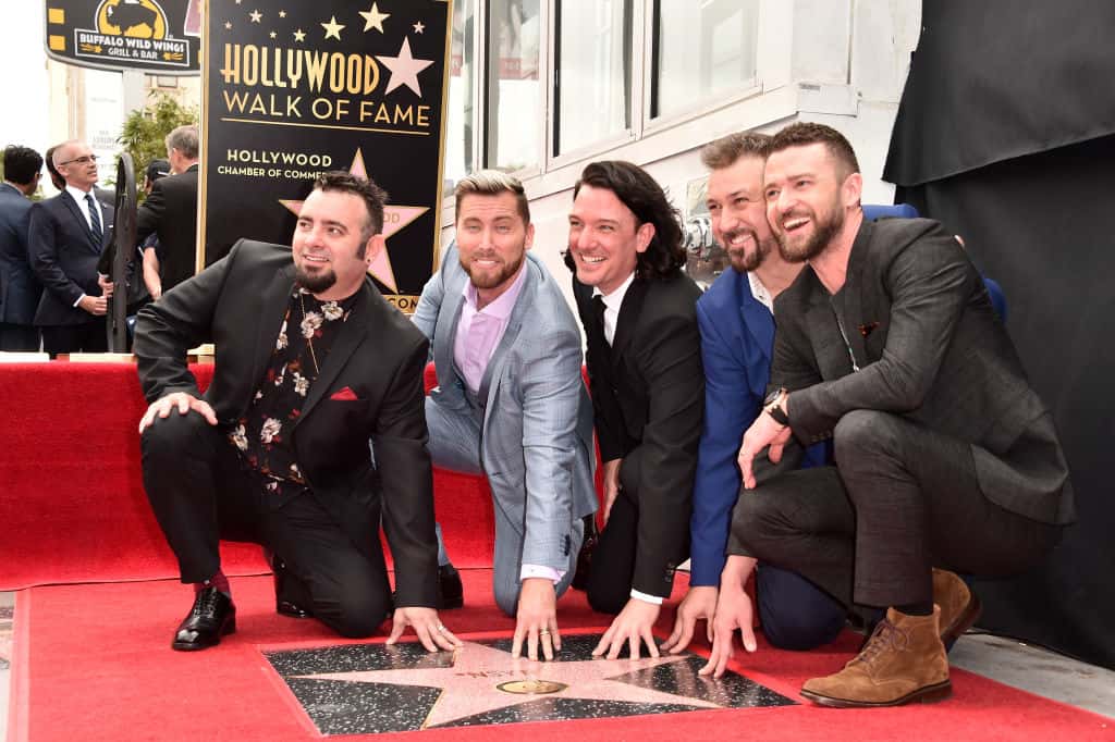  Singers Chris Kirkpatrick, Lance Bass, JC Chasez, Joey Fatone and Justin Timberlake