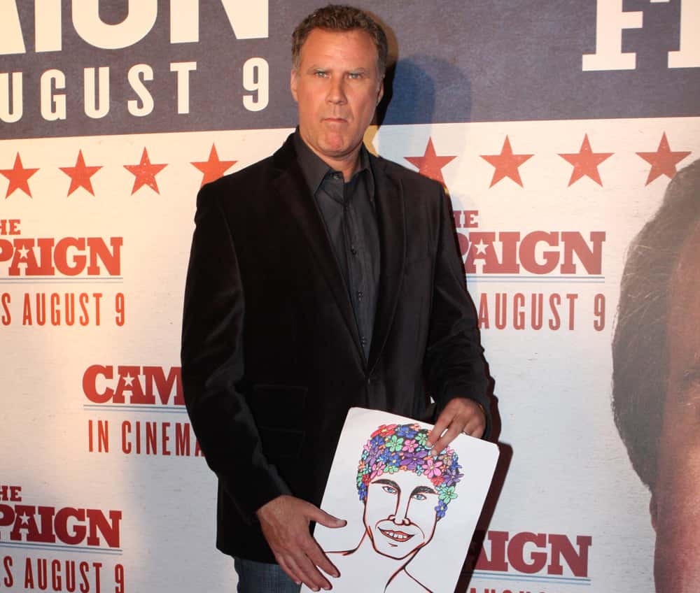 Will Ferrell in a black outfit