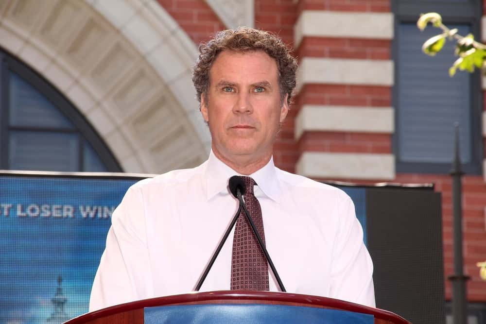 Will Ferrell in a white shirt