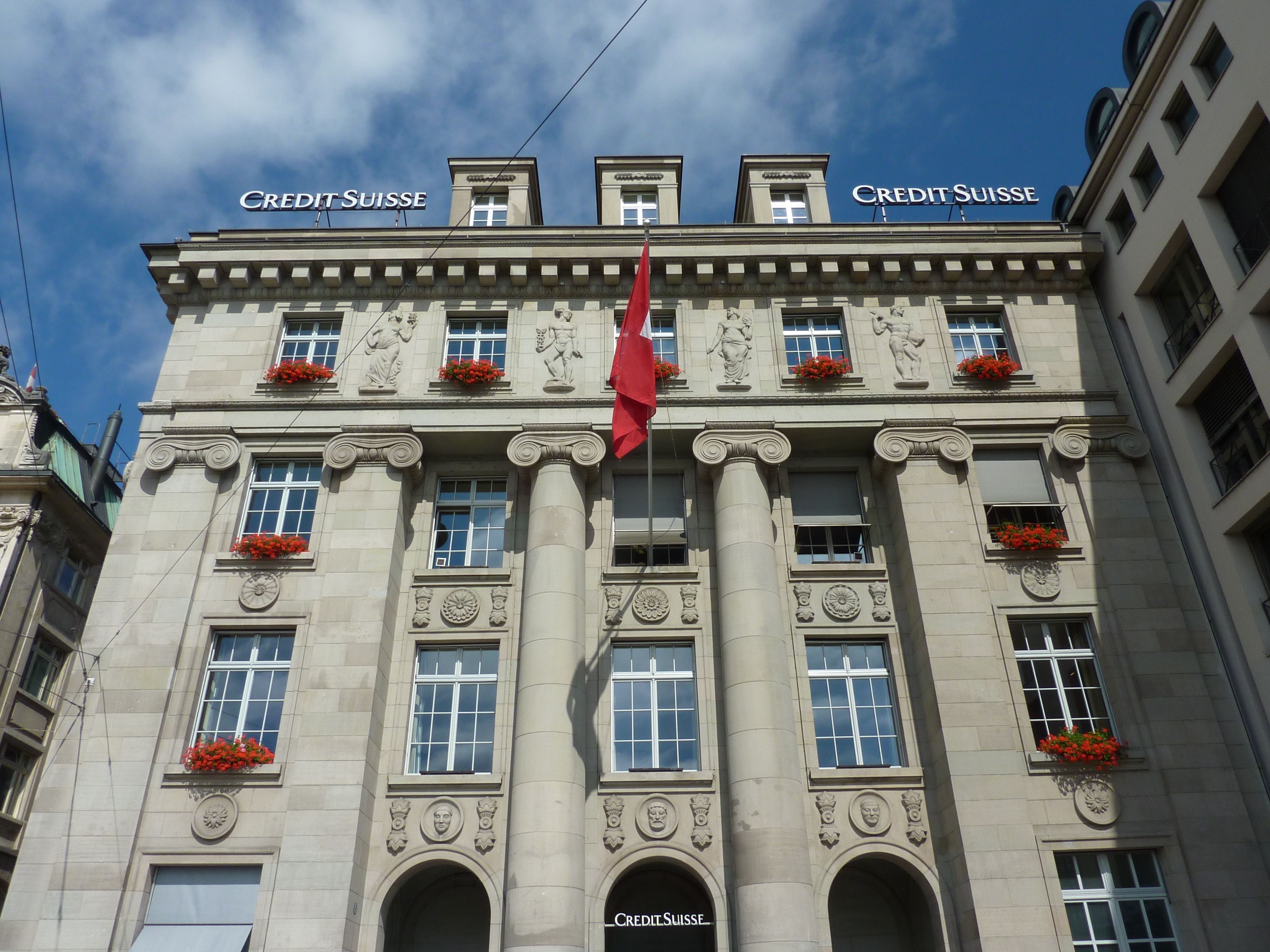 Credit Suisse building in Lucerne  Switzerland