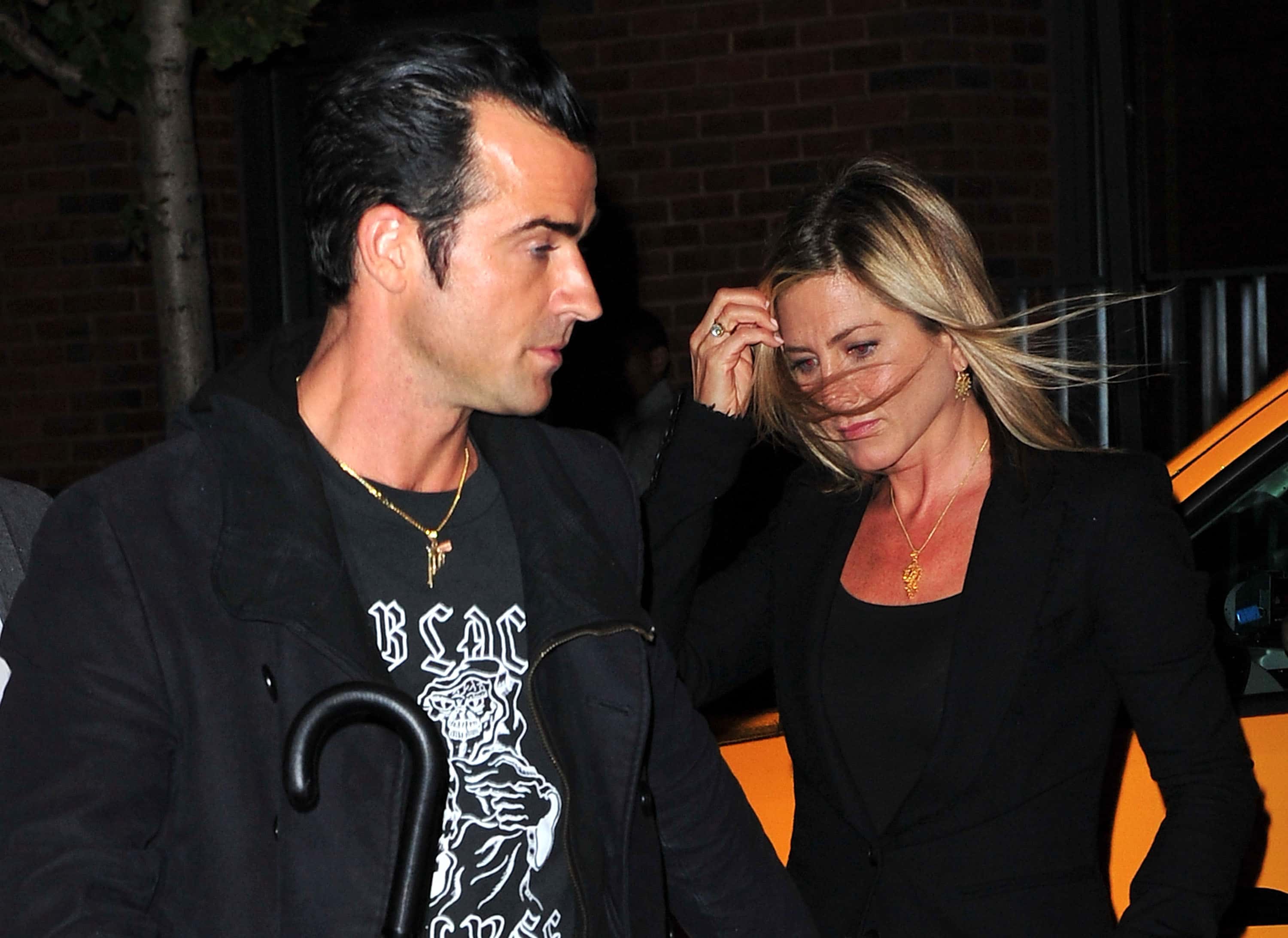 Celebrity Sightings In New York City - September 15, 2011. Jennifer Aniston and Justin Theroux.