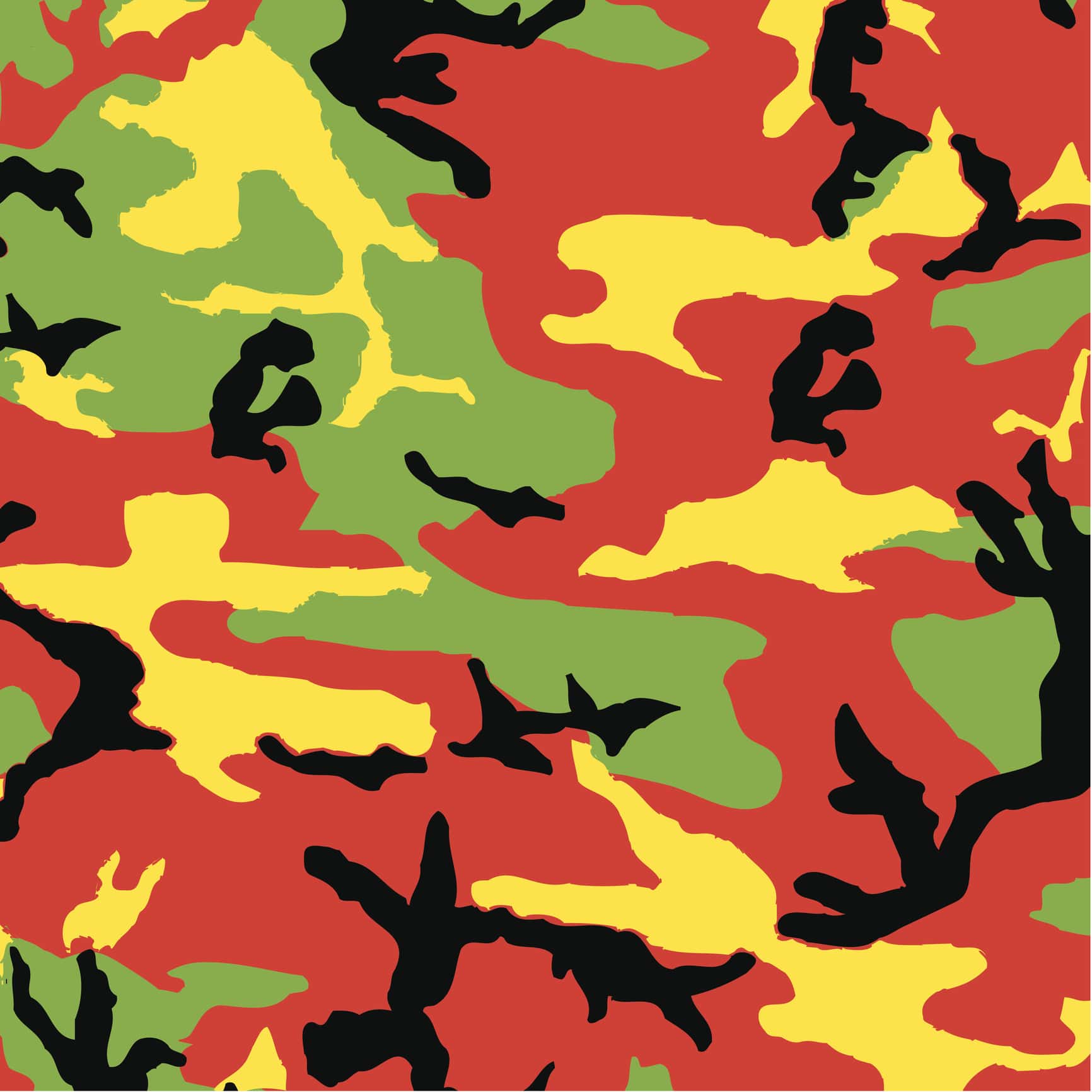 Camouflage Rasta Colors.