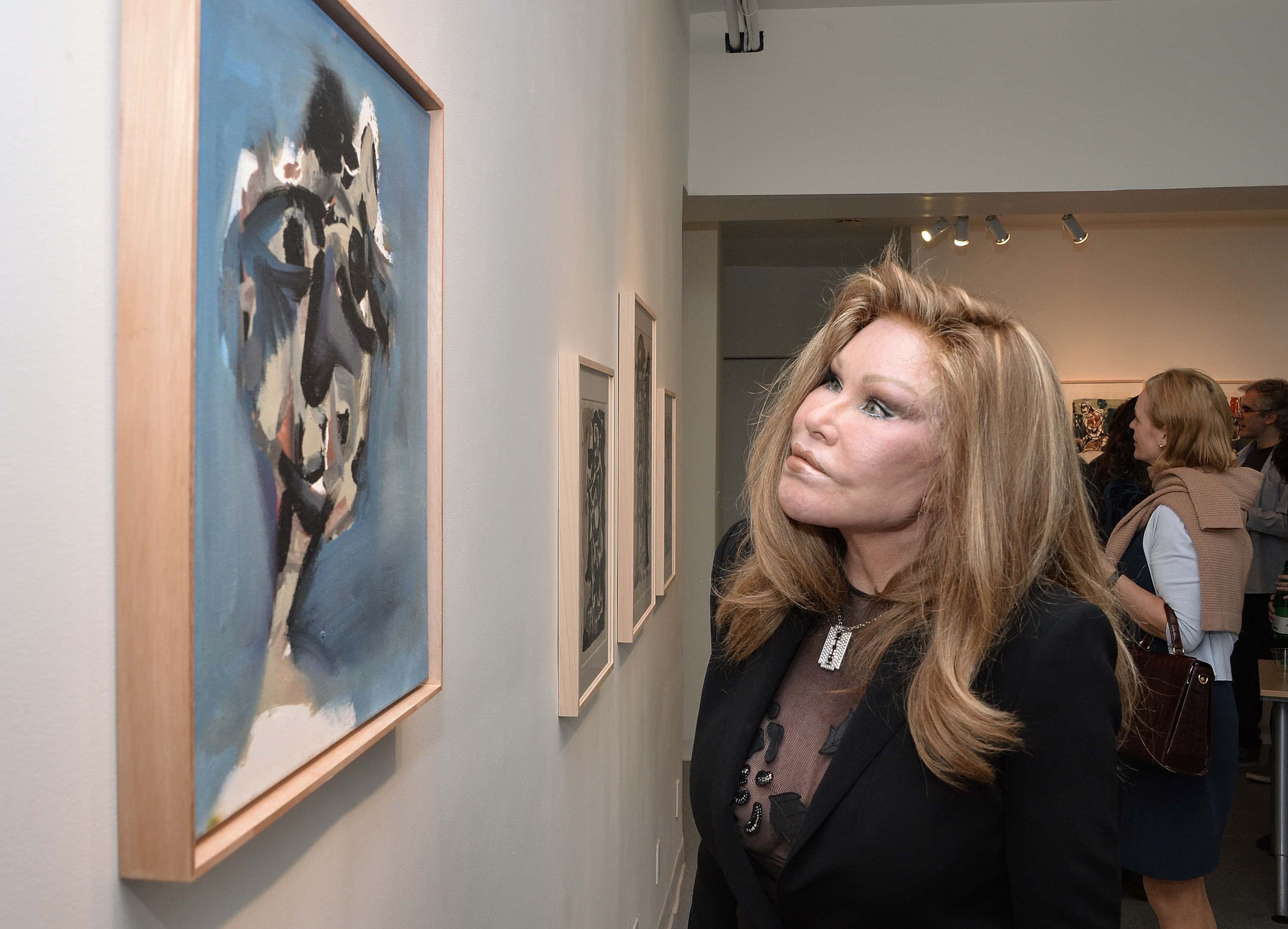 Jocelyne Wildenstein Visits The Jean-Yves Klein : Chimeras Exhibition