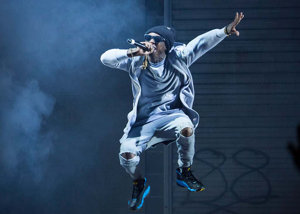 Special guest Lil Wayne performs during the Big Sean concert