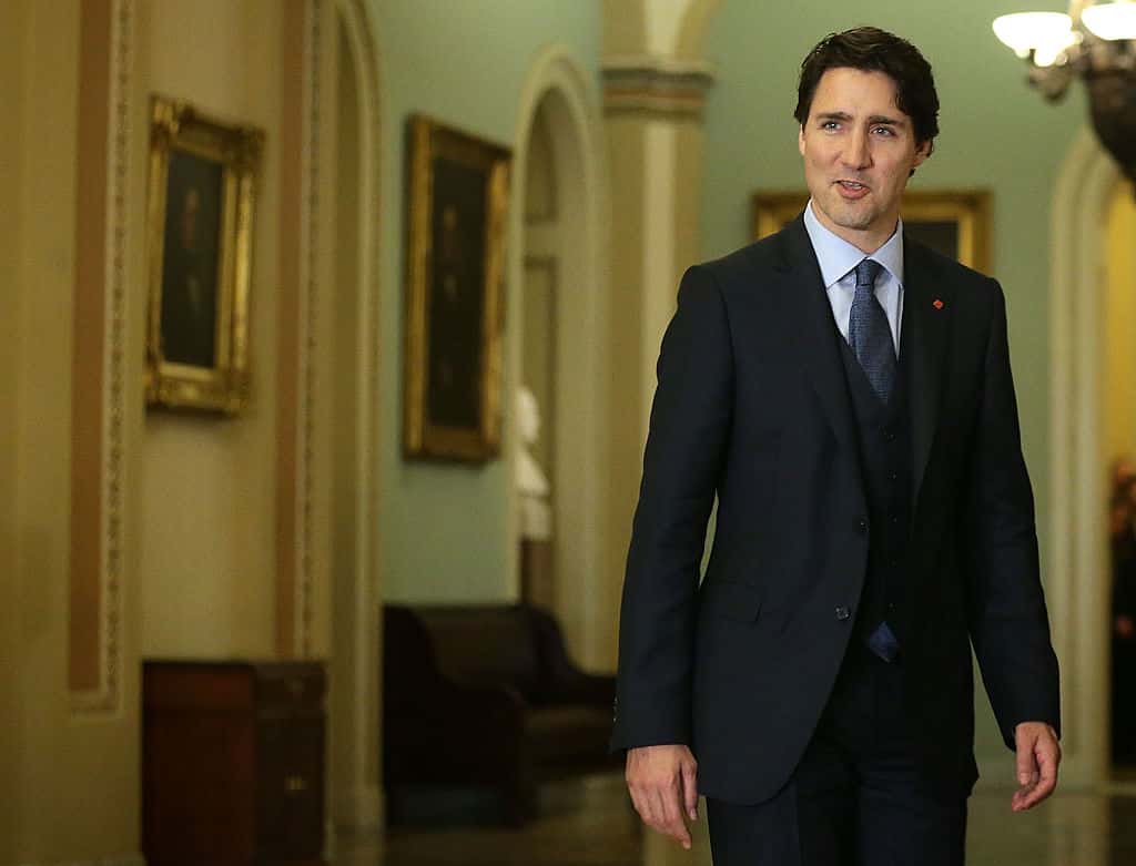 Canadian Prime Minister Justin Trudeau at Capitol Hill in Washington, DC