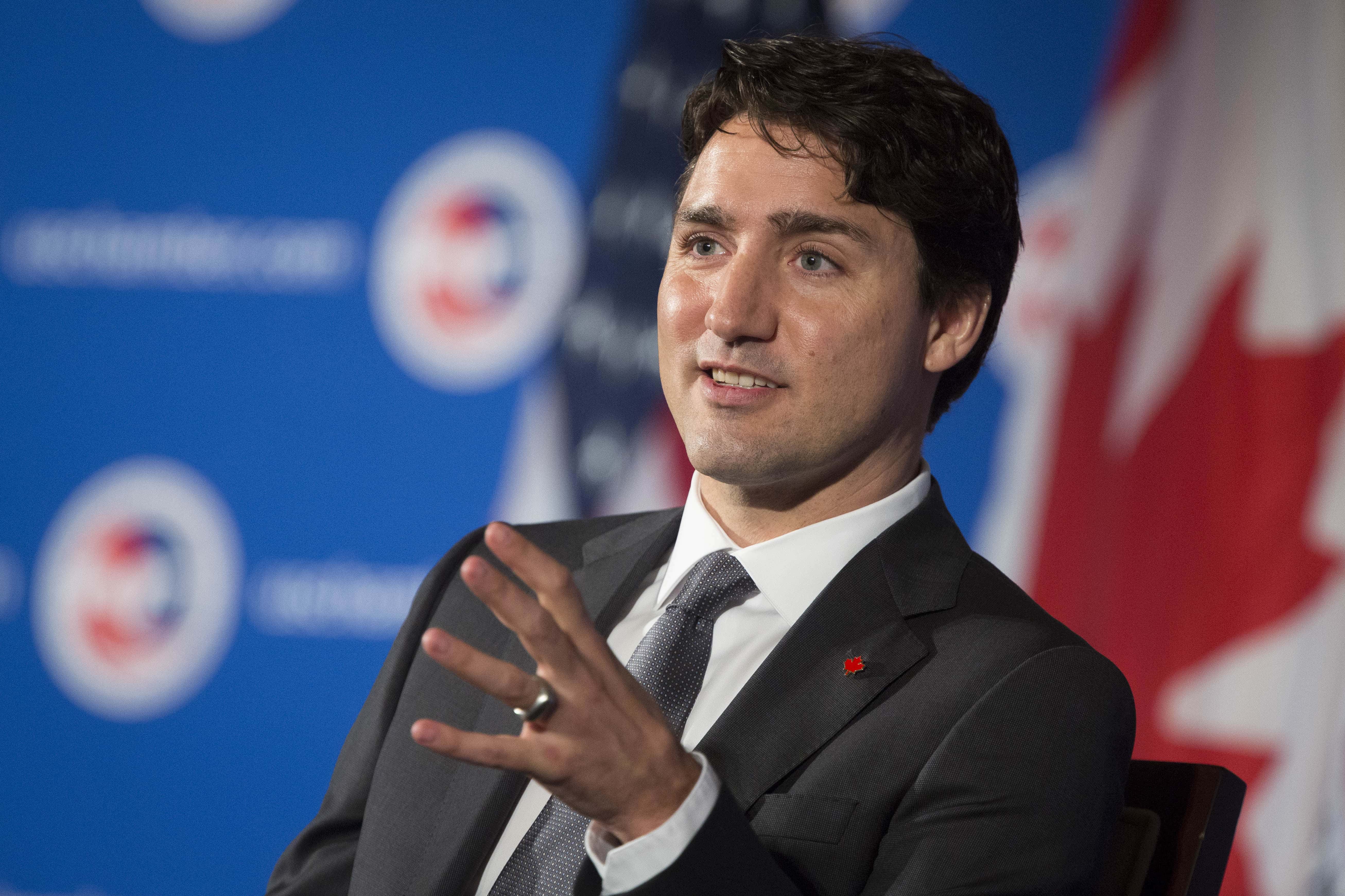 Canadian Prime Minister Justin Trudeau speaks at the U.S. Chamber of Commerce, March 31, 2016 in Washington, DC