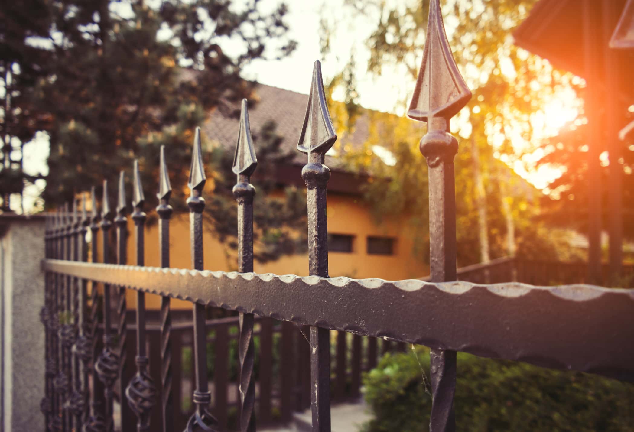 Wrought iron fence