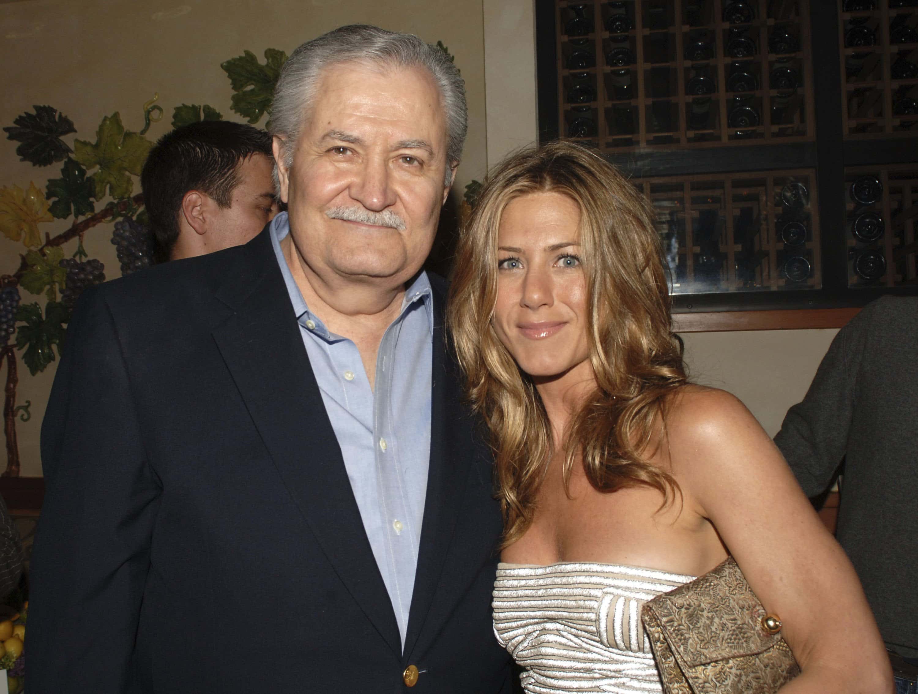 ) Actor John Aniston and daughter actor Jennifer Aniston