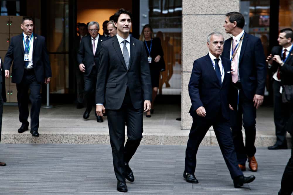 Canadian Prime Minister during the EU-Canada summit meeting 2016