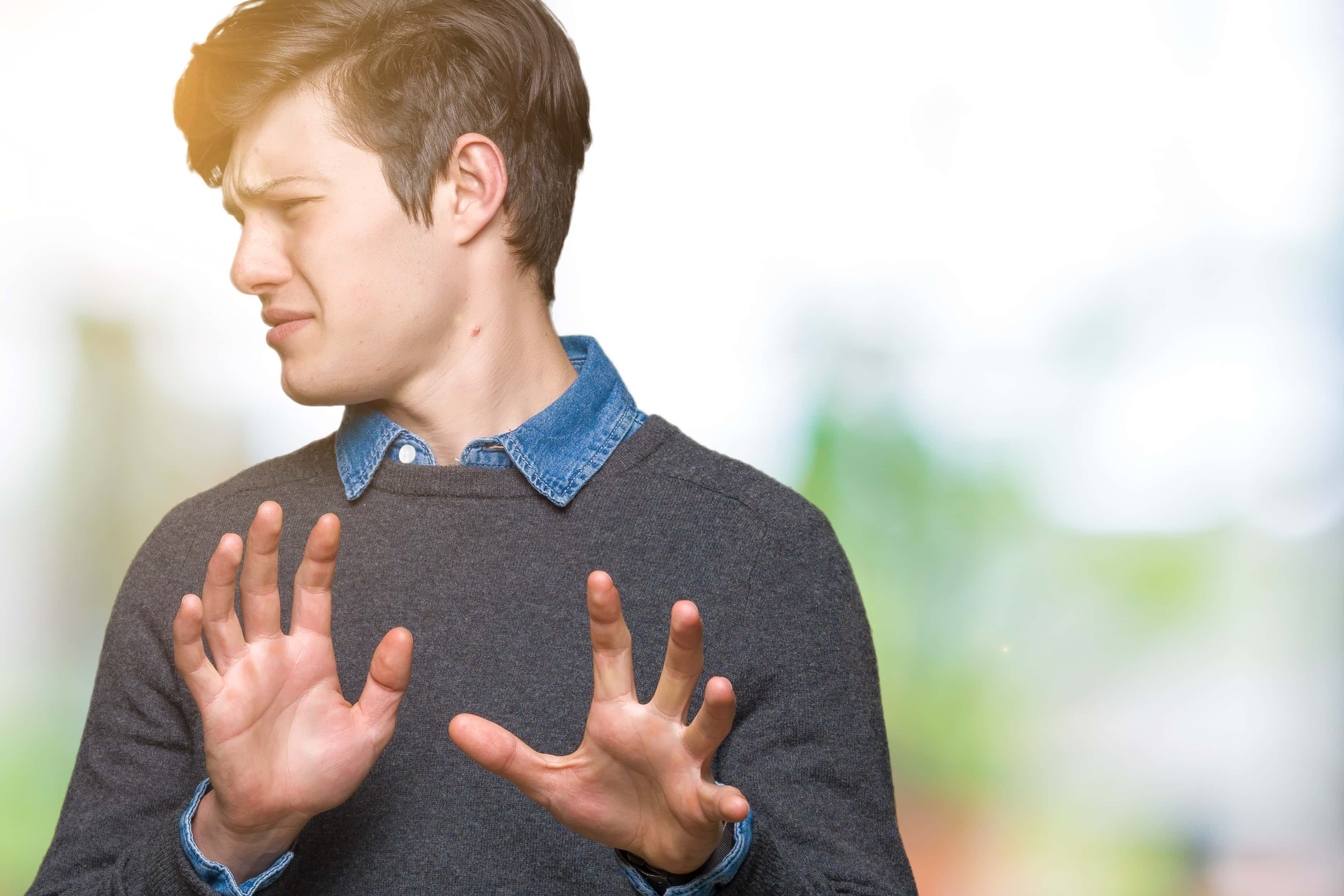  Person making disgusted face