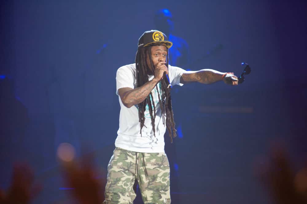 Rapper Dwayne Michael Carter, Jr. aka Lil Wayne performs in concert