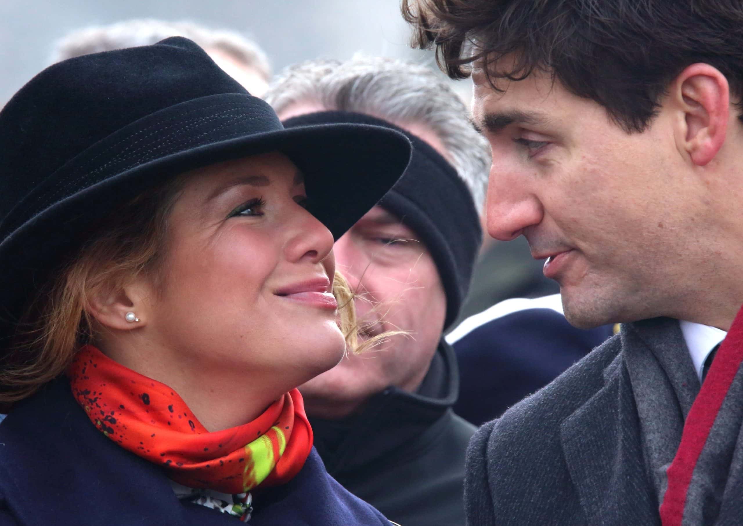 Canadian Prime Minister Justin Trudeau with his wife, Sophie Gregoire Trudeau