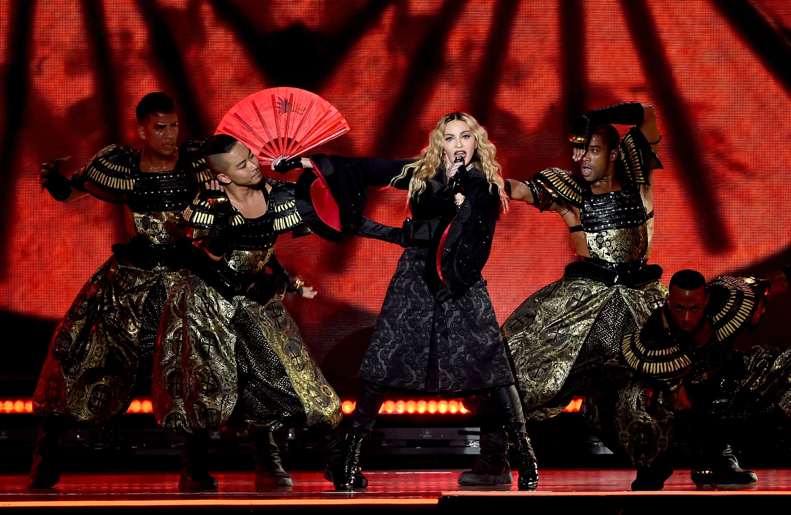 Singer Madonna performs during her 'Rebel Heart' tour 