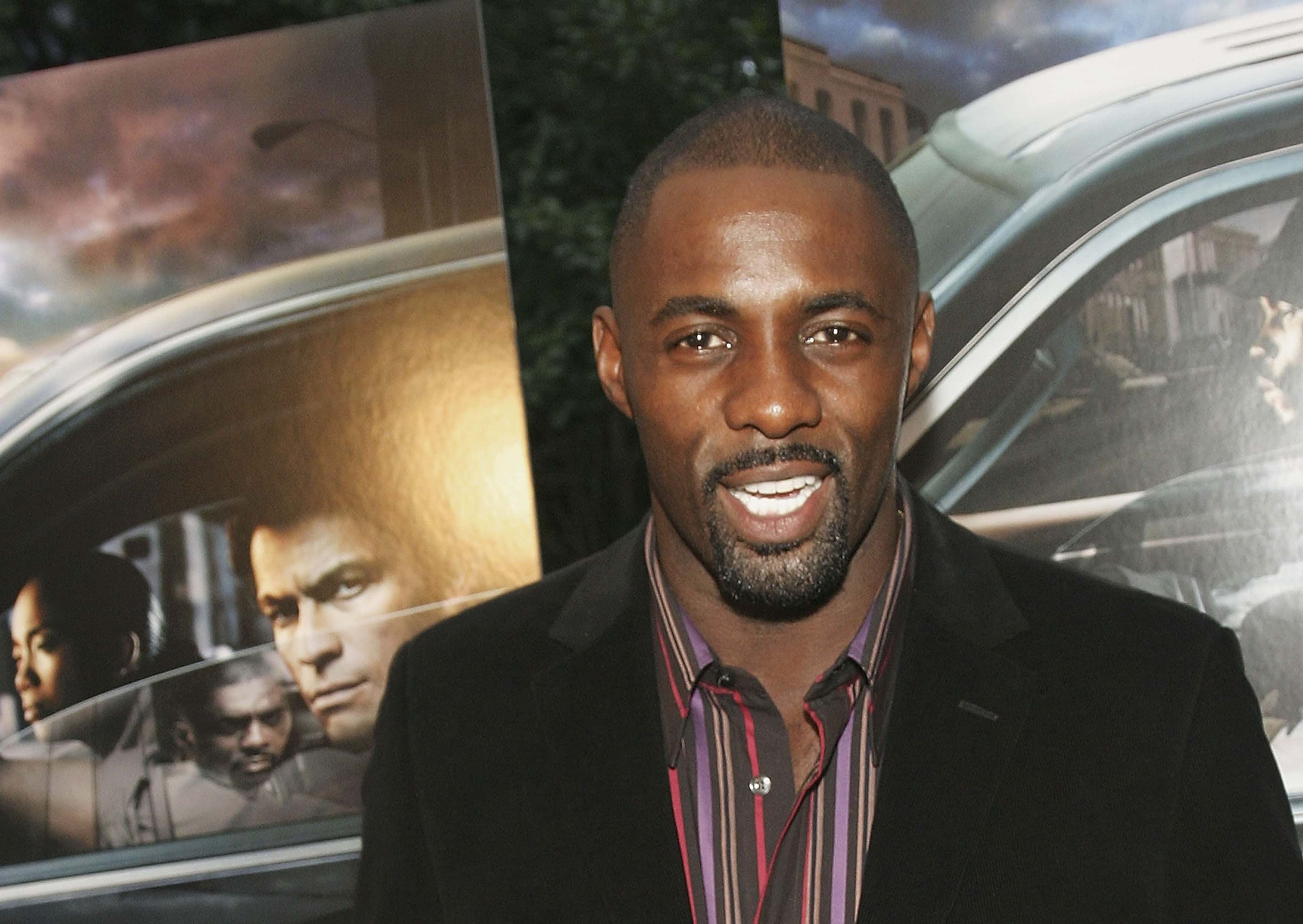 Idris Elba arrives at Chelsea West Theaters on West 23rd St. for the premiere of "The Wire" on September 14, 2004