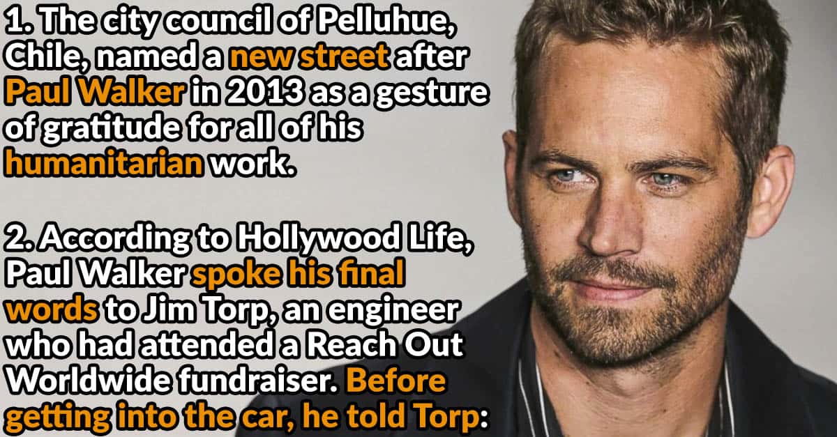Fast Facts About Paul Walker Factinate