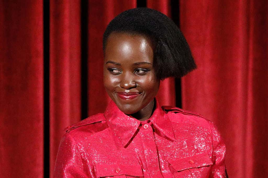 Actor Lupita Nyong'o on stage during The Academy of Motion Picture Arts and Sciences
