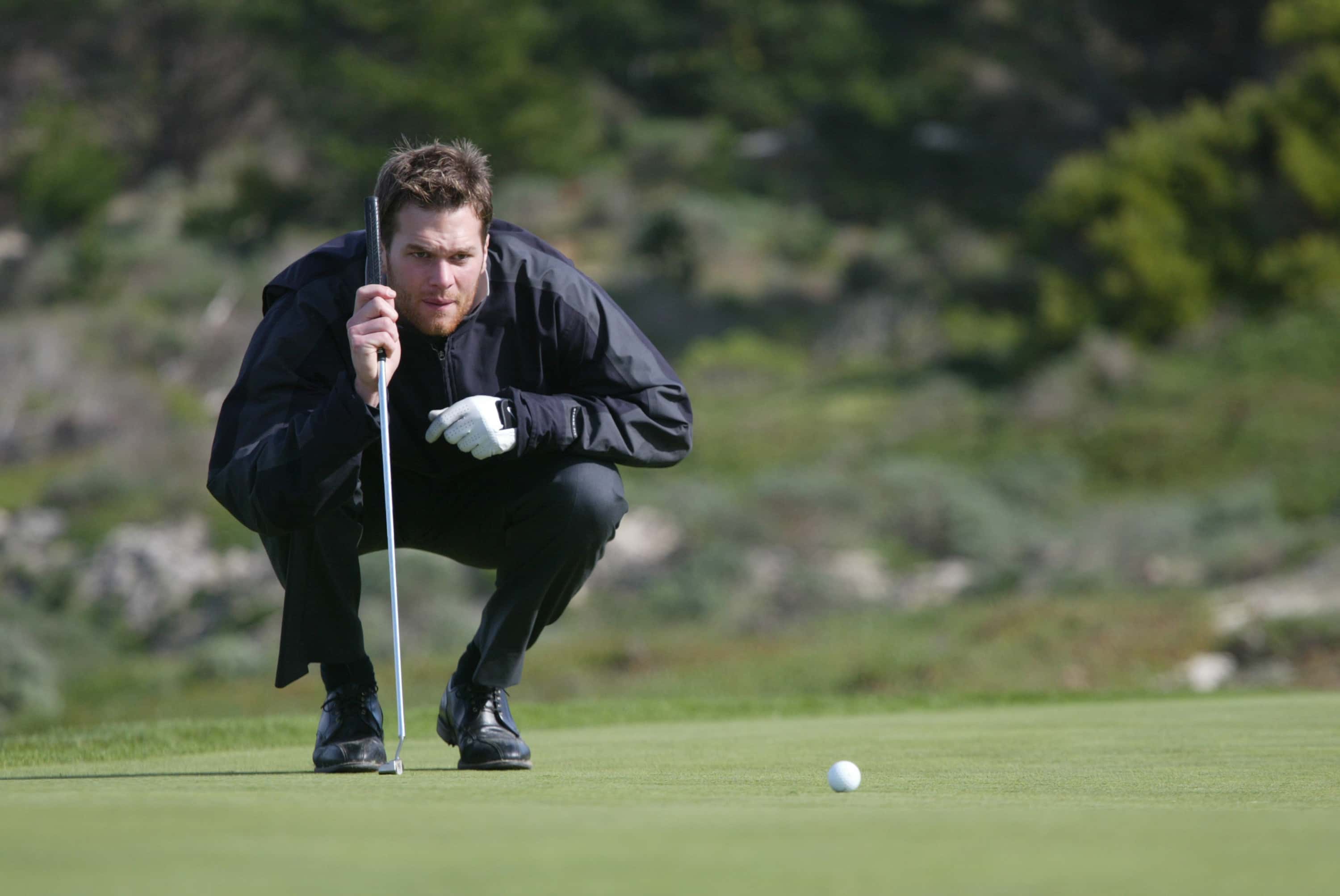 Tom Brady on the second hole at the Spyglass Hill Golf Course