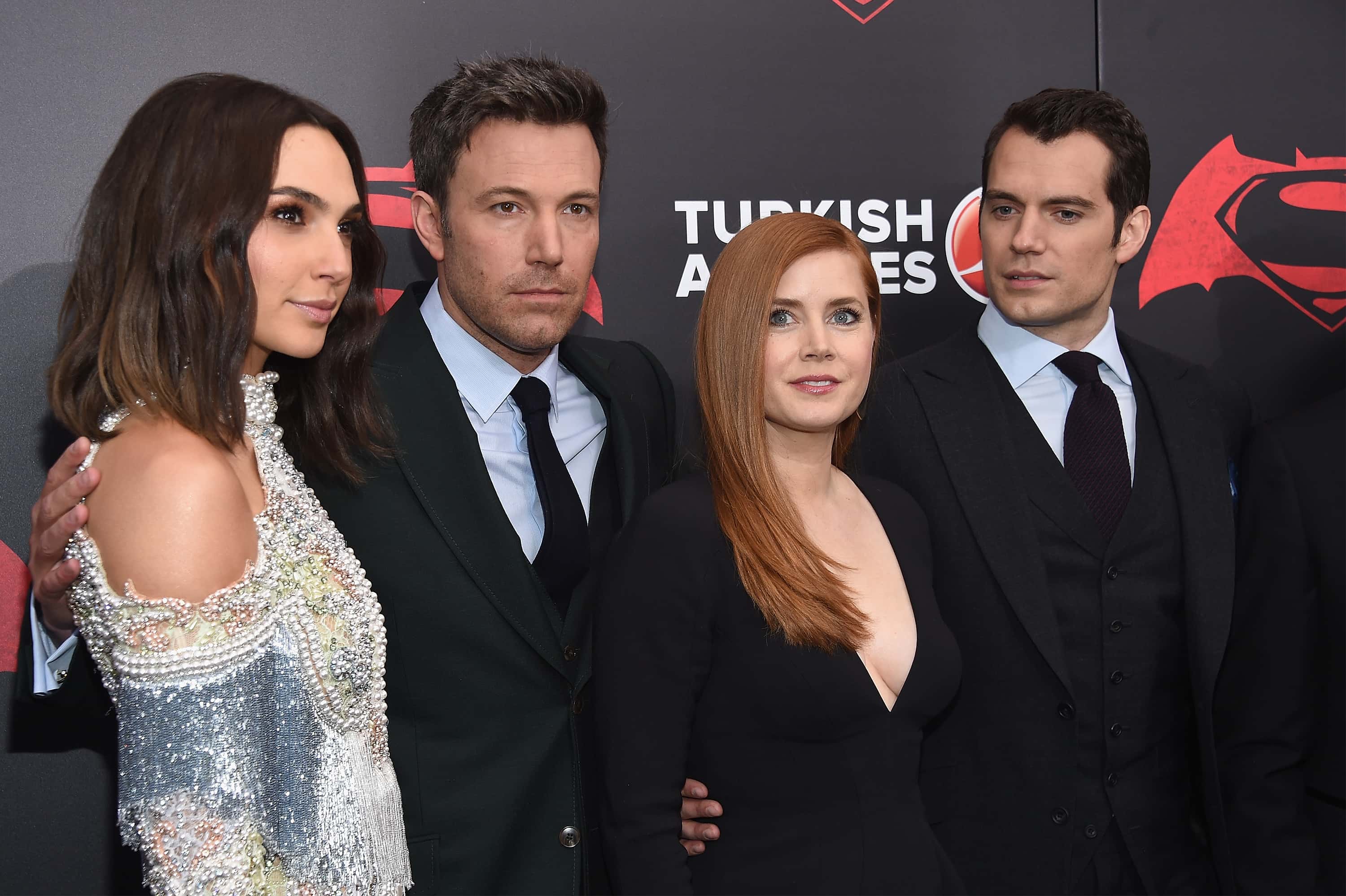 Gal Gadot, Ben Affleck, Amy Adams, and Henry Cavill