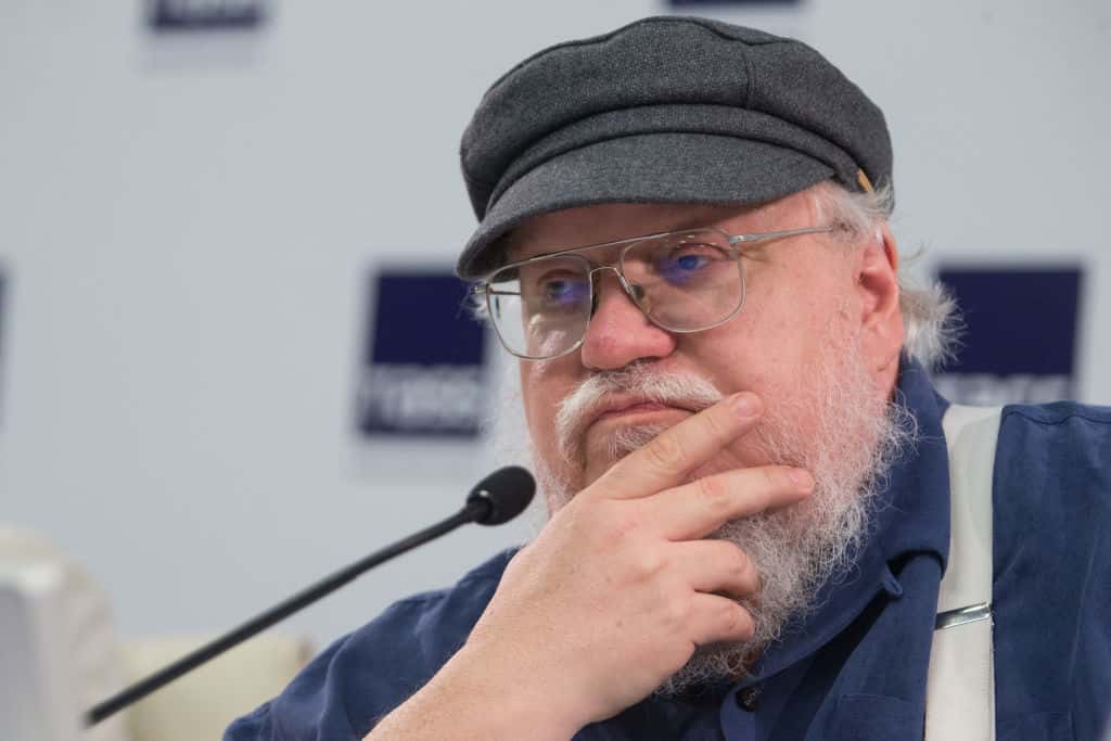  Writer And Screenwriter George R. R. Martin At Press Conference In St. Petersburg