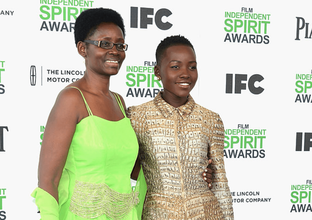 Actress Lupita Nyong'o (R) and mother Dorothy Nyong'o