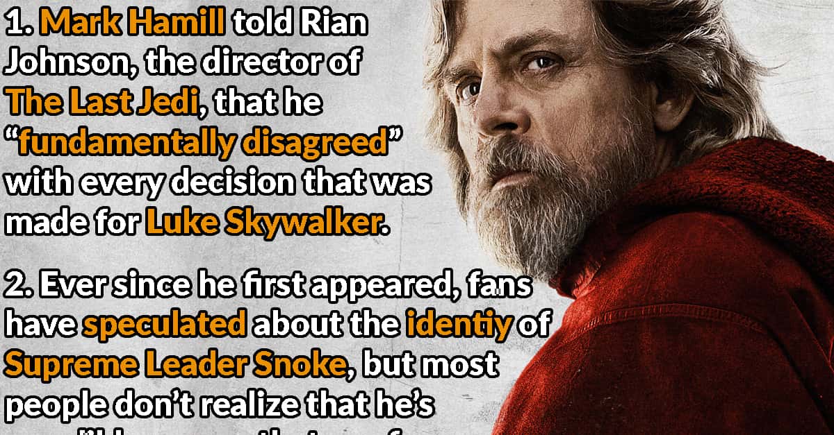 20 facts you might not know about Star Wars: The Last Jedi