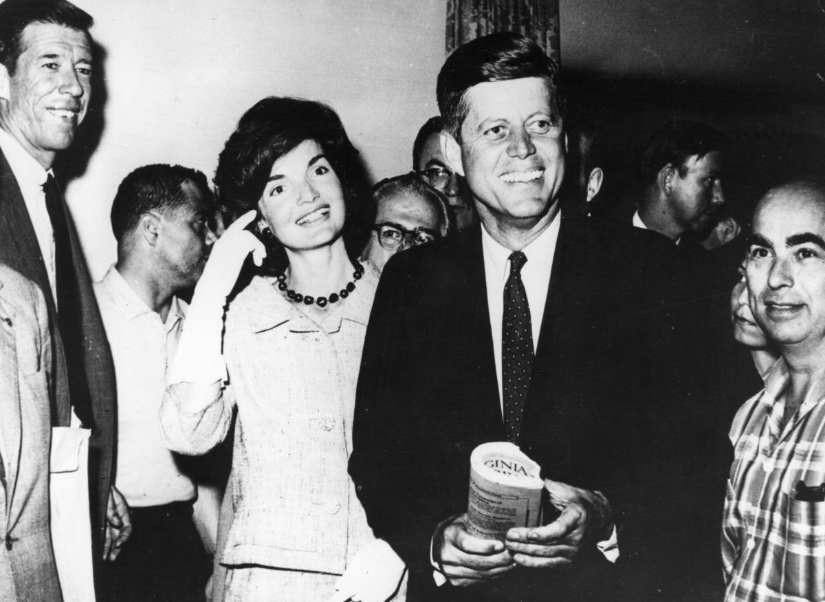 John F Kennedy with his wife Jacqueline