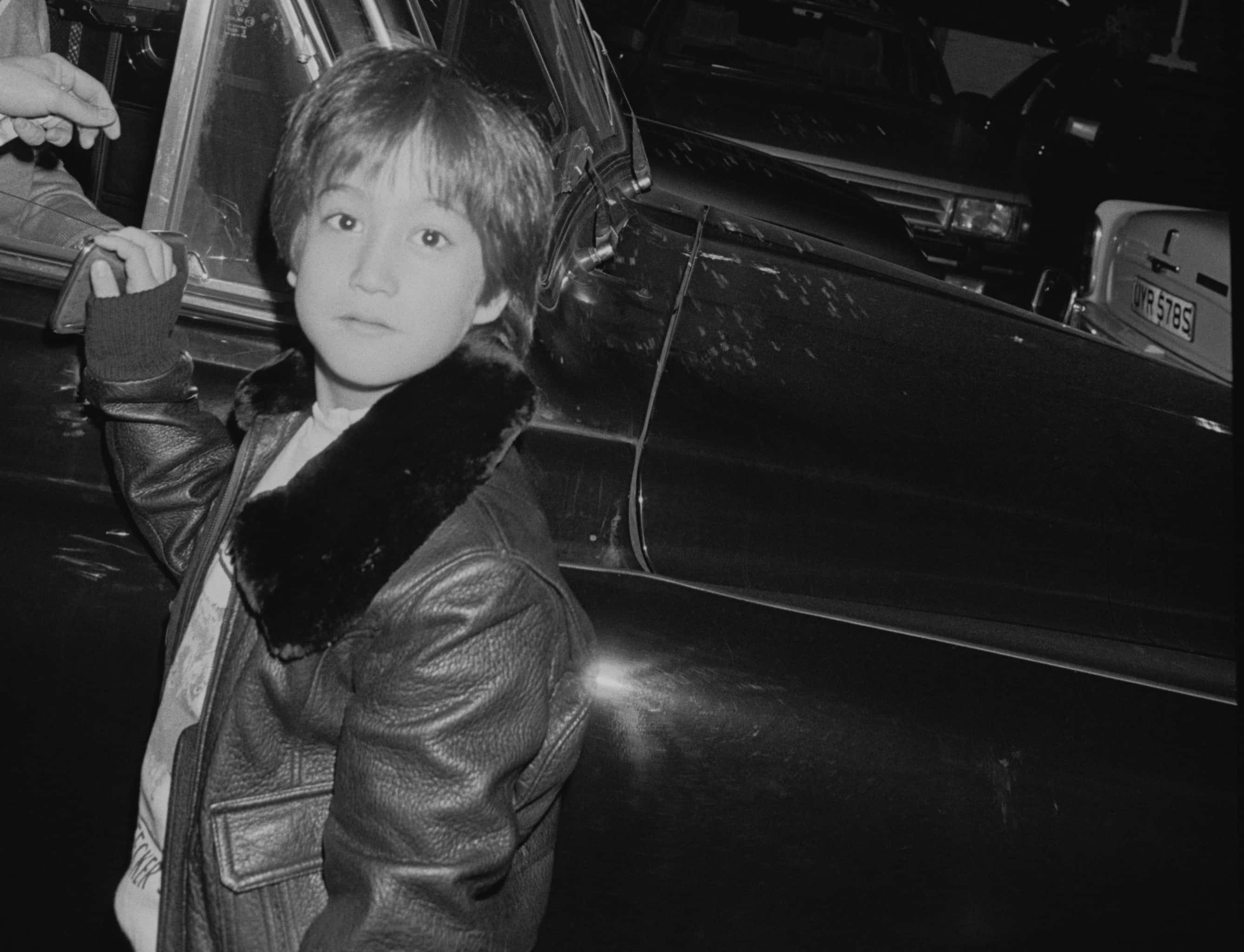 Grayscale Photo of the American musician, songwriter and actor Sean Lennon