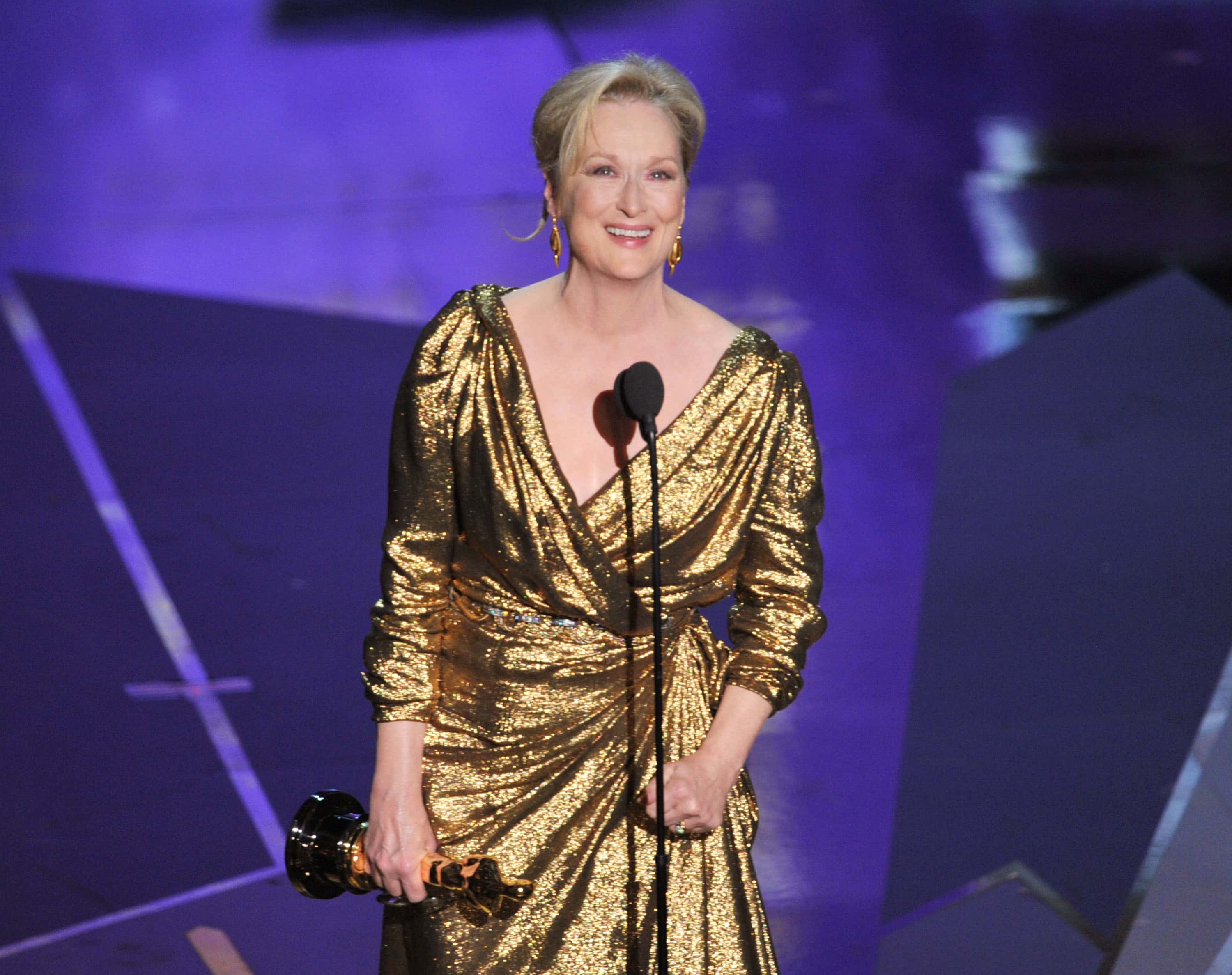 Actress Meryl Streep accepts the Best Actress Award for 'The Iron Lady' onstage during the 84th Annual Academy Awards