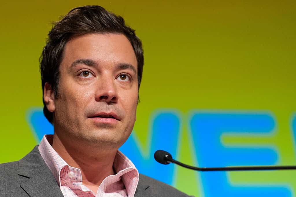 Jimmy Fallon speaks on stage during the 2012 Book Expo America