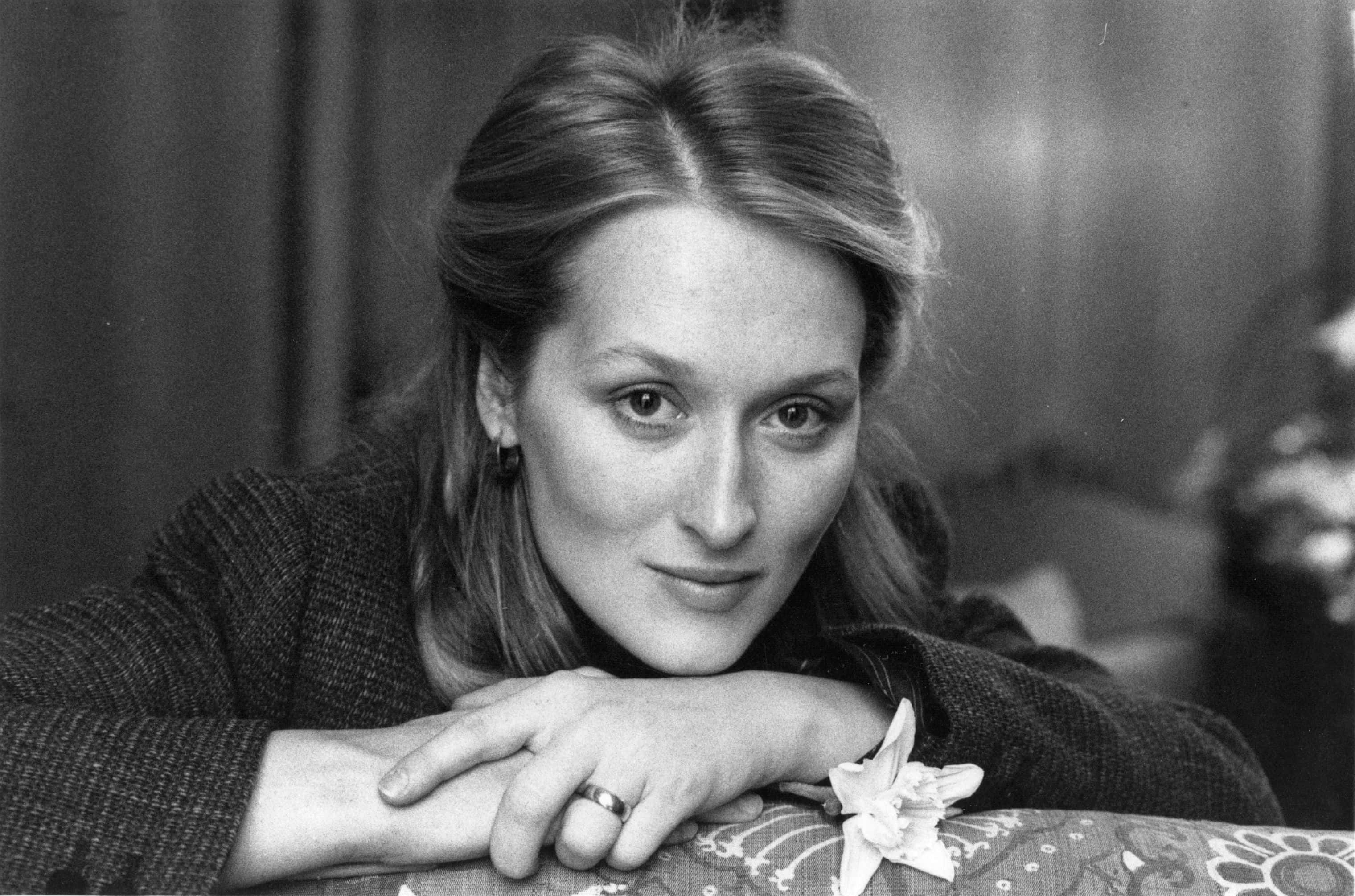 Meryl Streep black and white