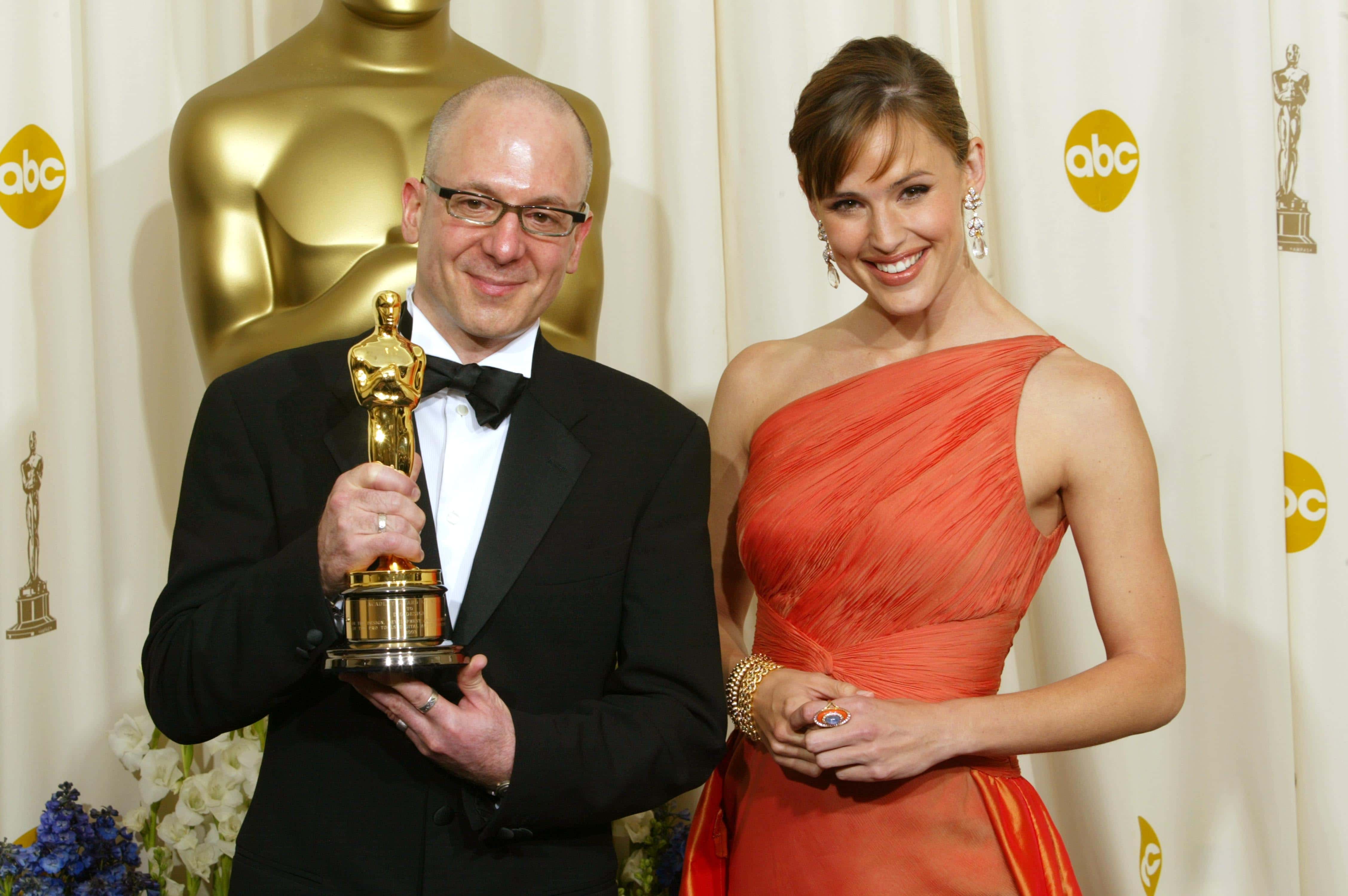Actress Jennifer Garner poses with David Lebolt during the 76th Annual Academy Awards