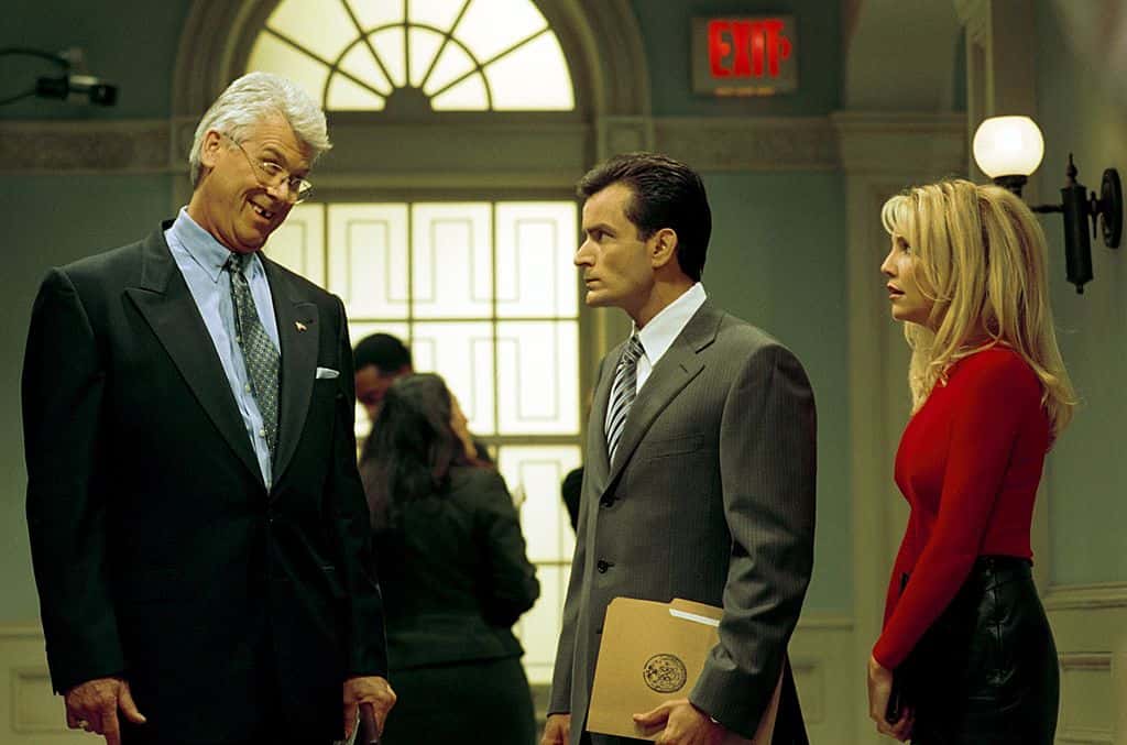 Barry Bostwick, Charlie Sheen And Heather Locklear.