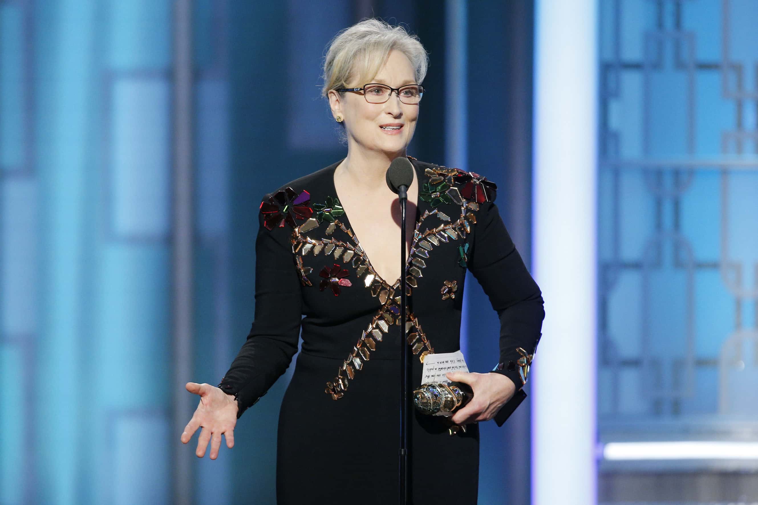 Meryl Streep accepts Cecil B. DeMille Award during the 74th Annual Golden Globe Awards