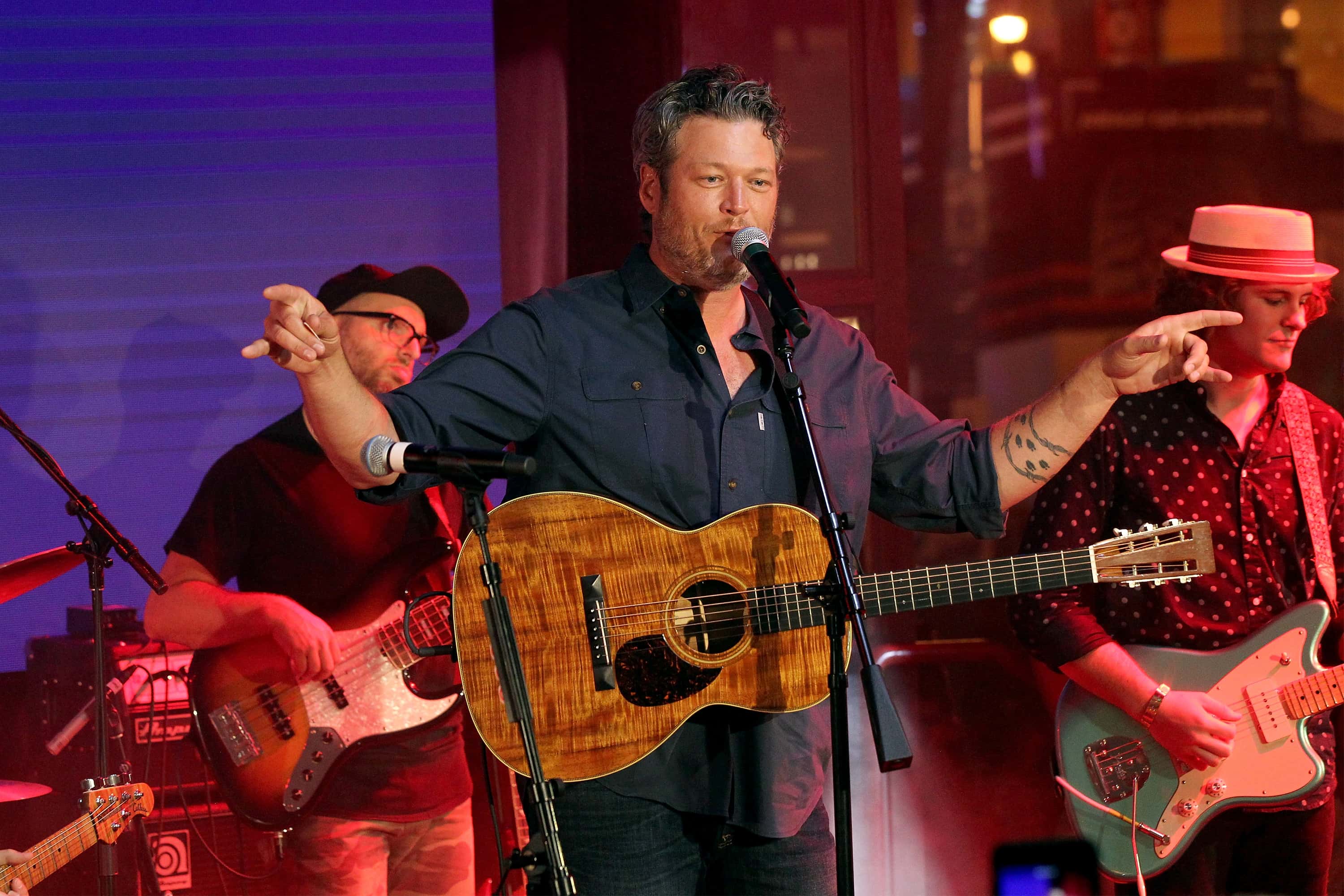 Blake Shelton performs on stage