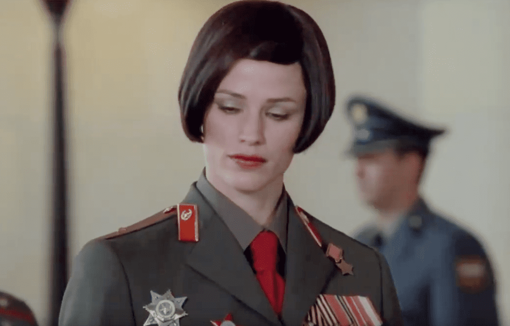 A visually captivating still taken from a pivotal moment in the television series Alias (2001–2006)