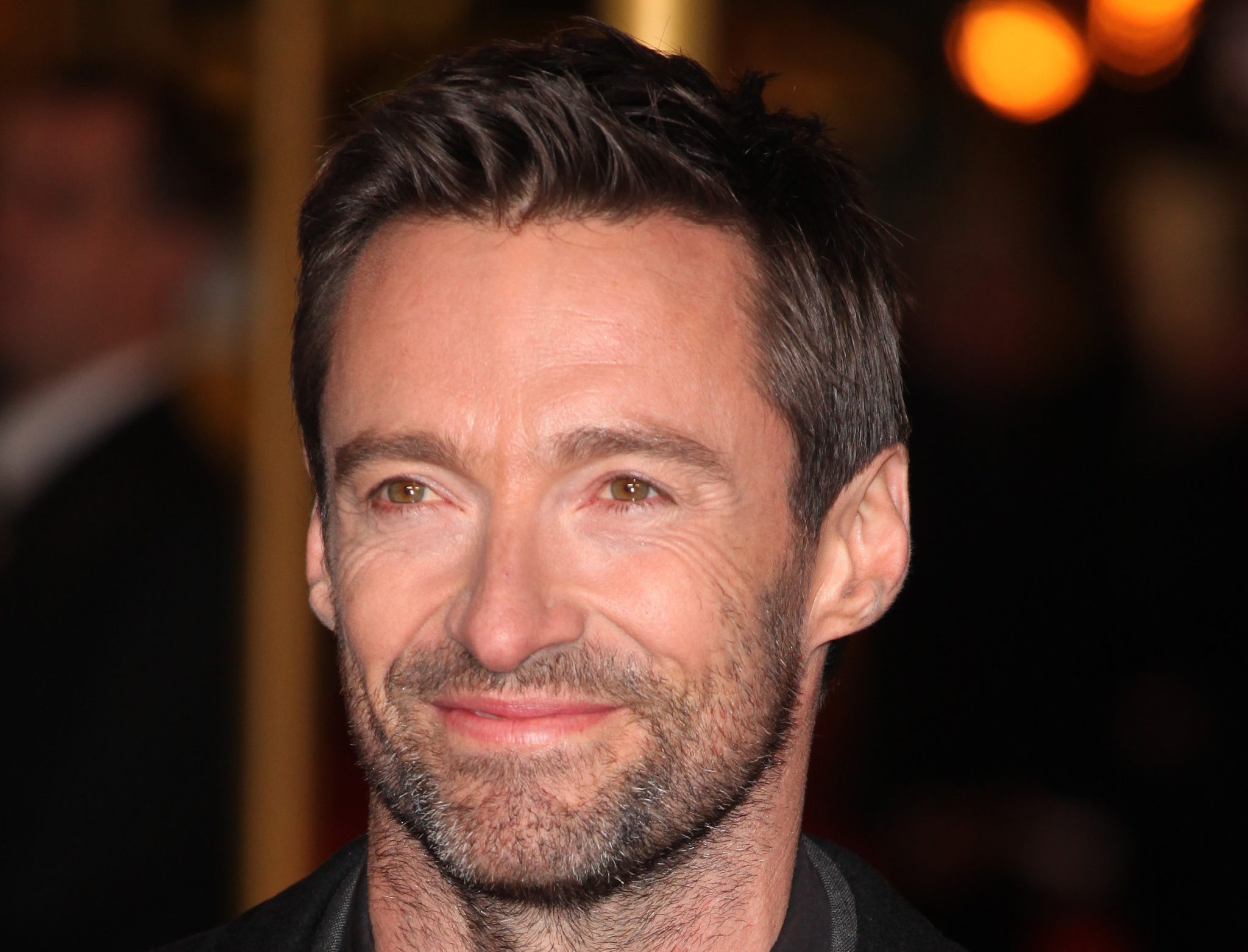 Hugh Jackman arriving for the premiere of 'Les Miserables' at Leicester Square