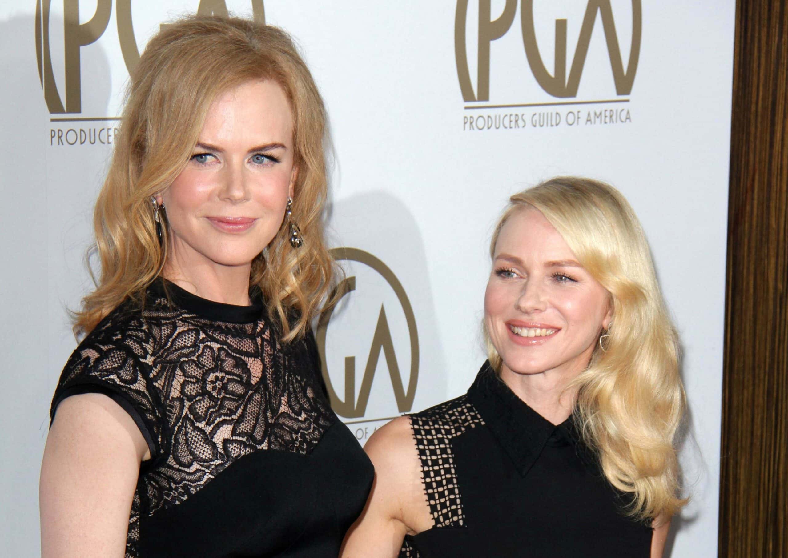Nicole Kidman and Naomi Watts in black outfits