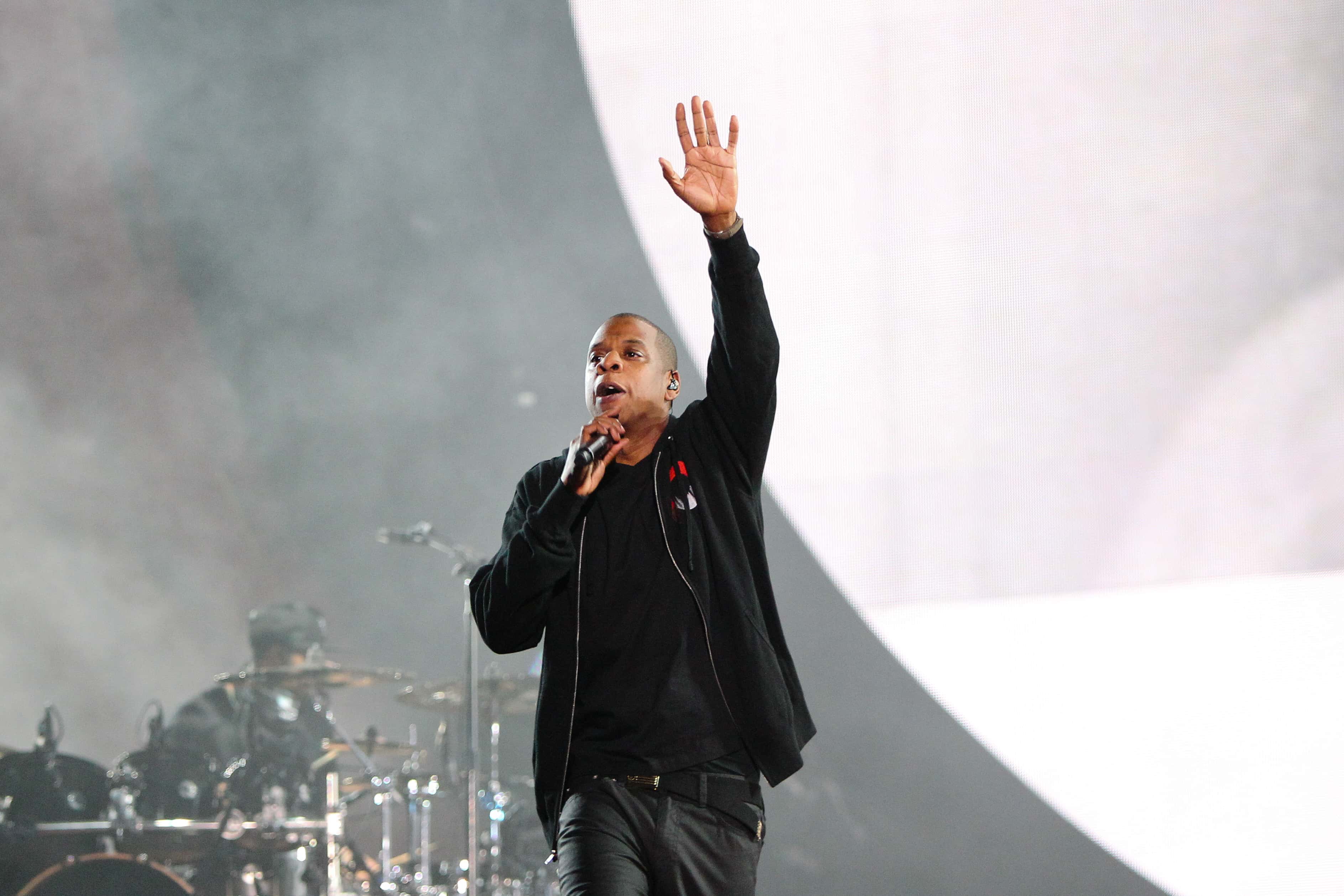 Jay-Z in a black outfit