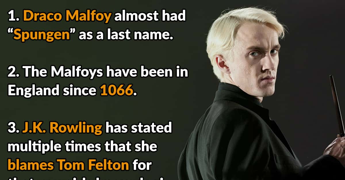 This CRAZY Harry Potter Fan Theory Proves Draco Malfoy Was a Good Guy All  Along